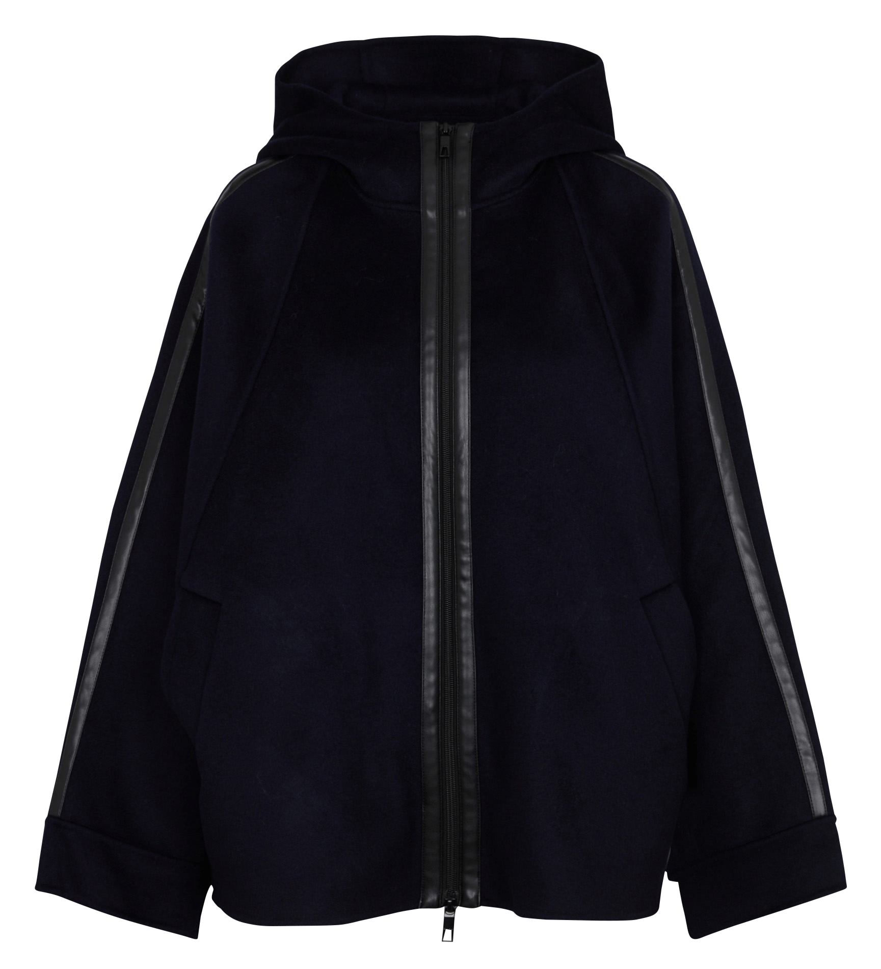 Oversized uitlopende mantel van gemengde wol ZAPA Blauw