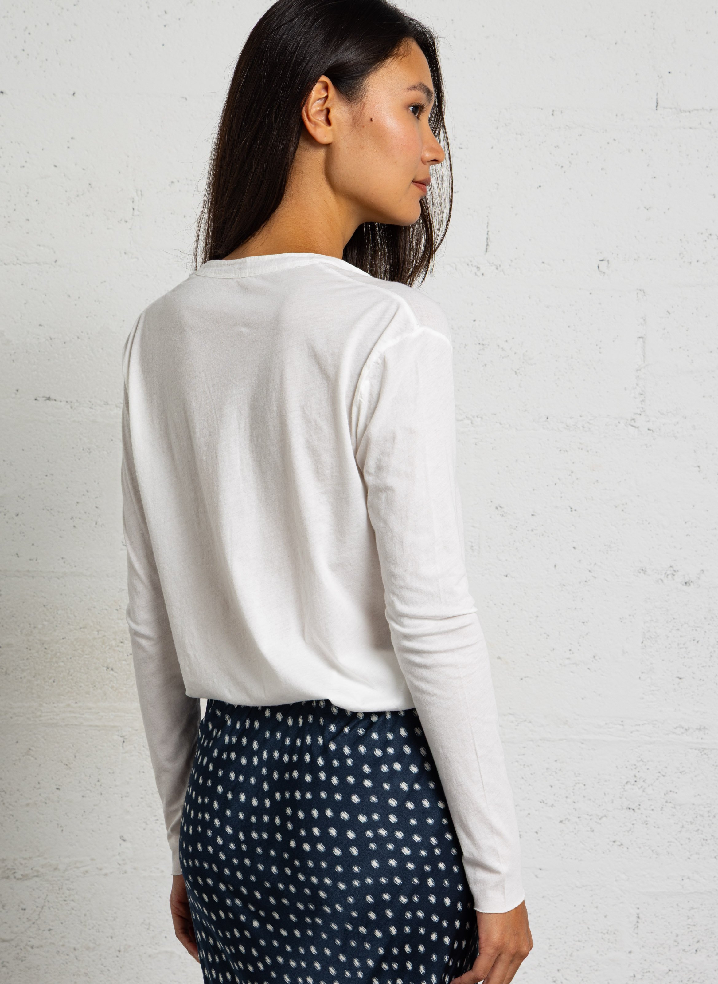 Cotton buttoned collar t-shirt HARTFORD White