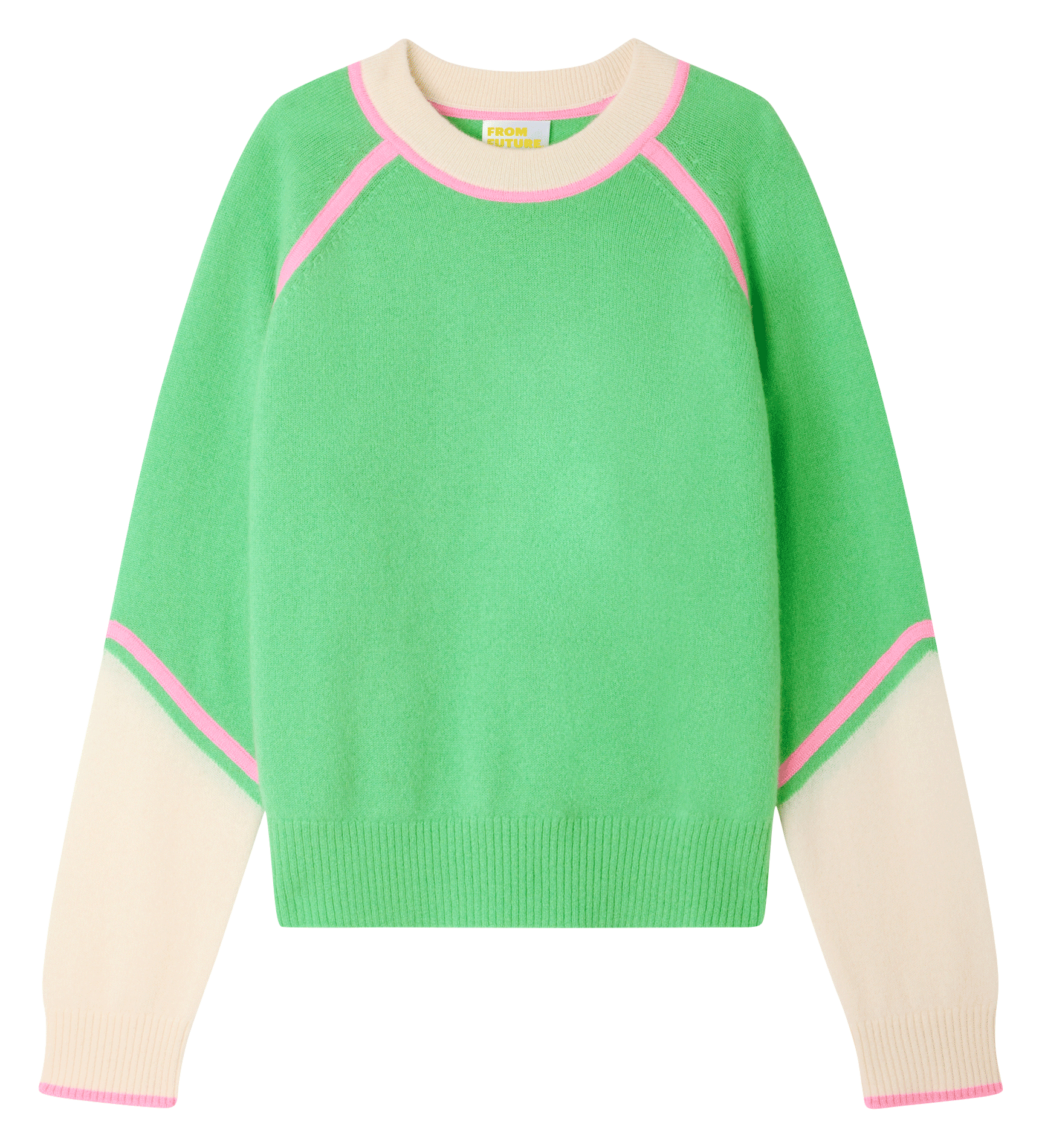 Pull ample col rond en cachemire FROM FUTURE Vert