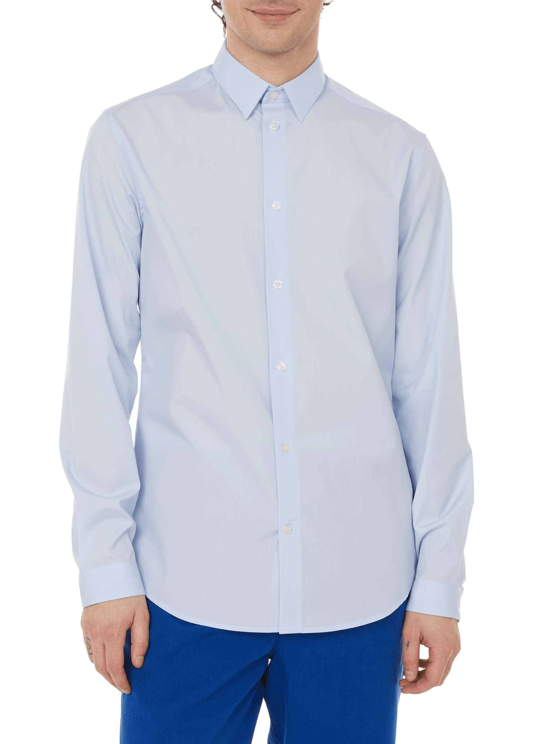 Slim-fit Krave-S cotton shirt AU PRINTEMPS PARIS Blue
