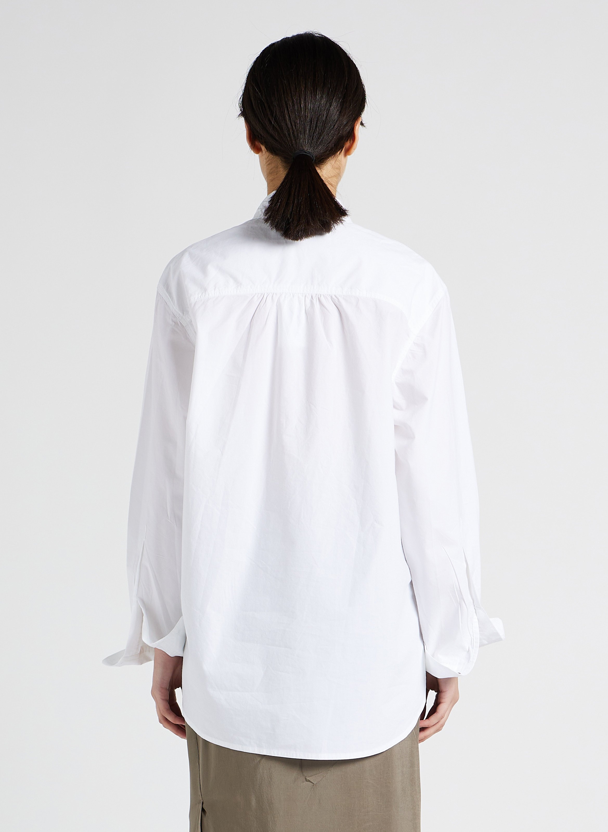 Chemise ample col classique en coton  HUMANOID Blanc