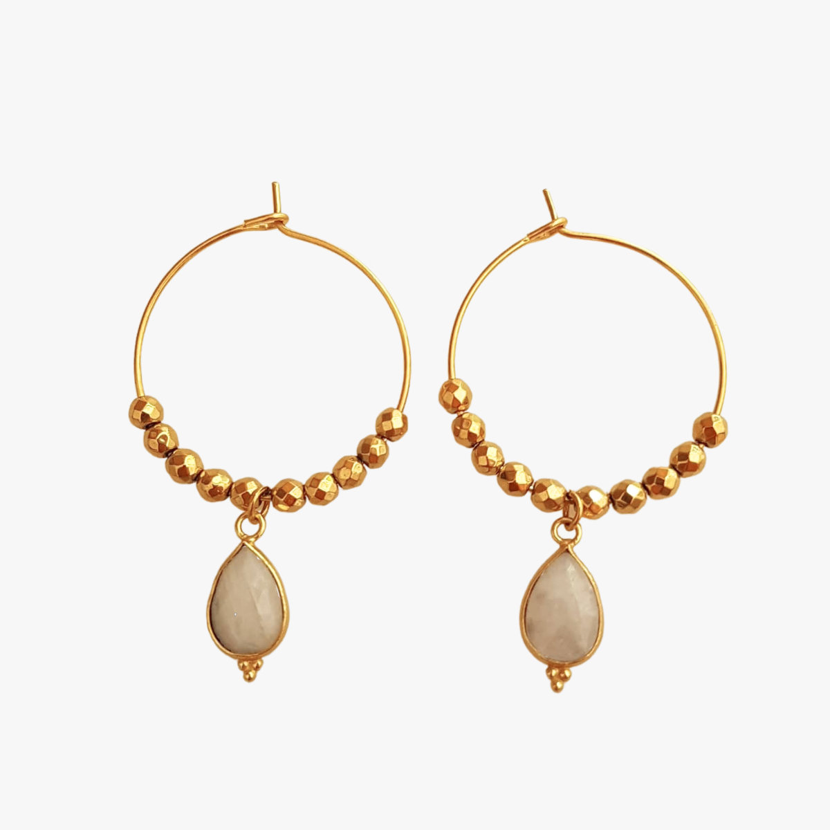 Moonstone earrings GINANDGER Blue