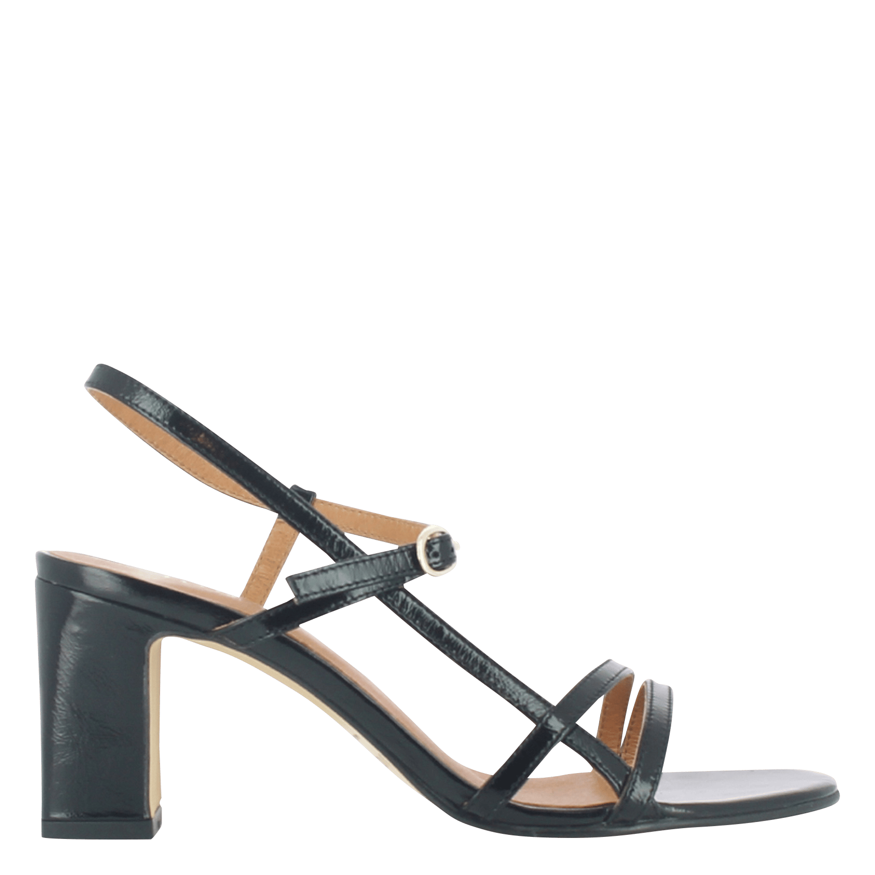 Sandales à talons et brides en cuir JONAK Noir