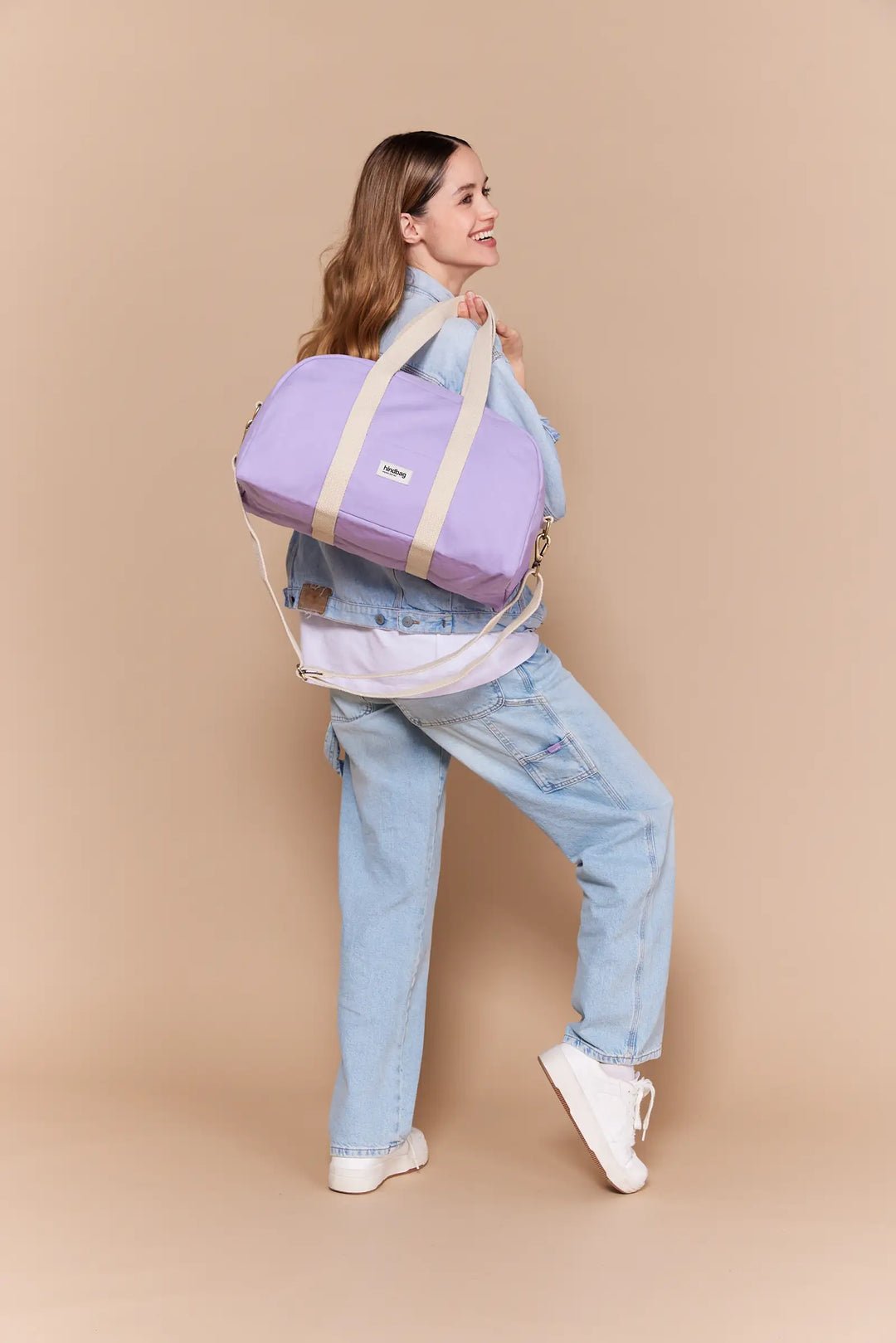 Cotton weekend bag Purple