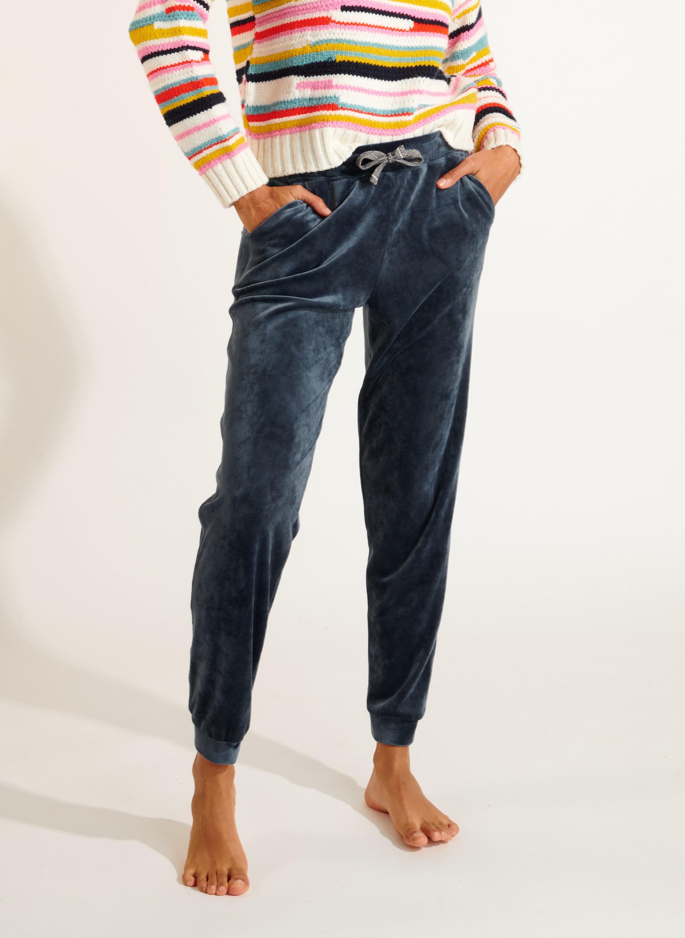 Bas de jogging en velours Bleu