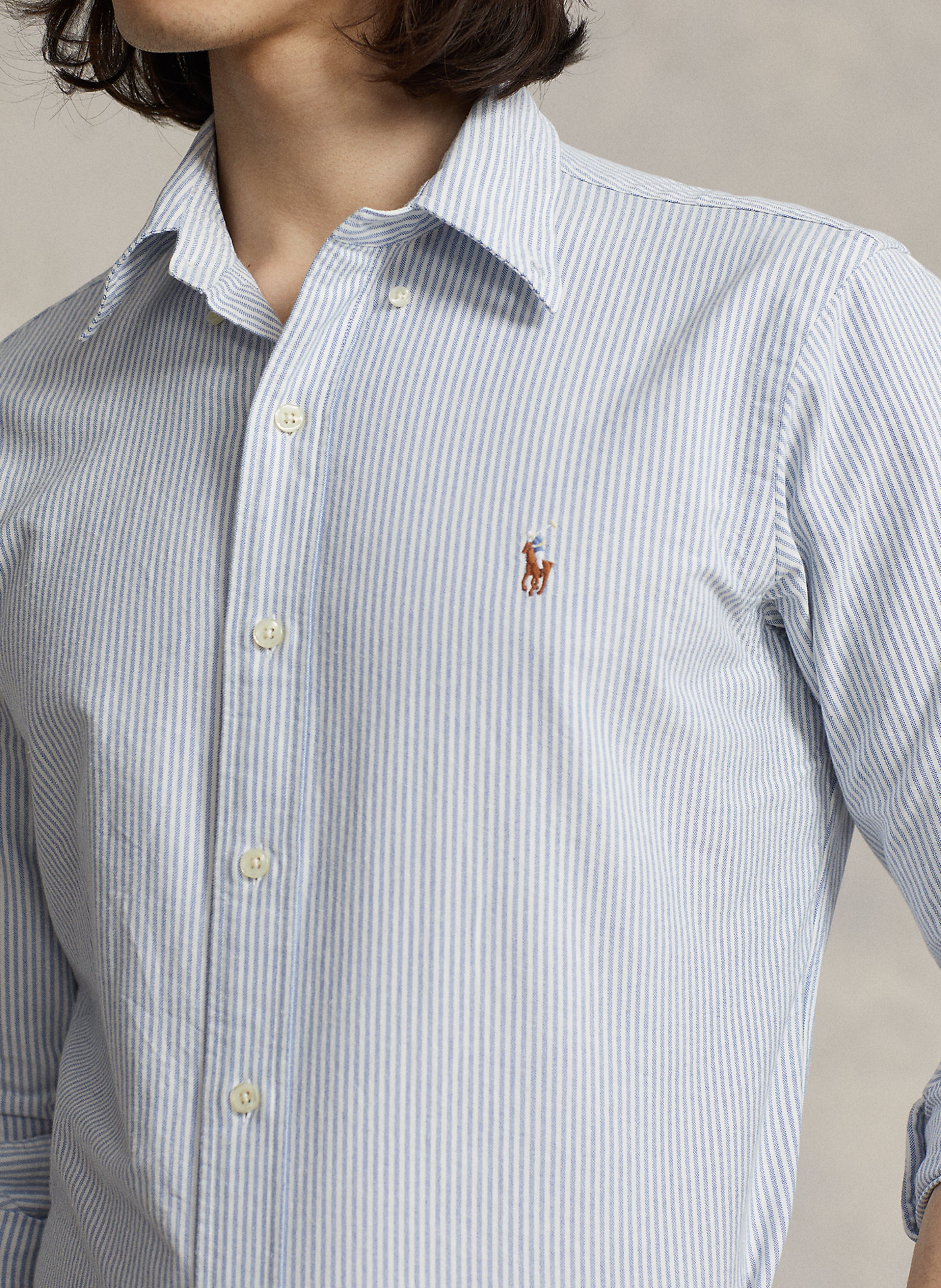 Baumwollhemd mit Button-down-Kragen, Regular Fit POLO RALPH LAUREN Blau