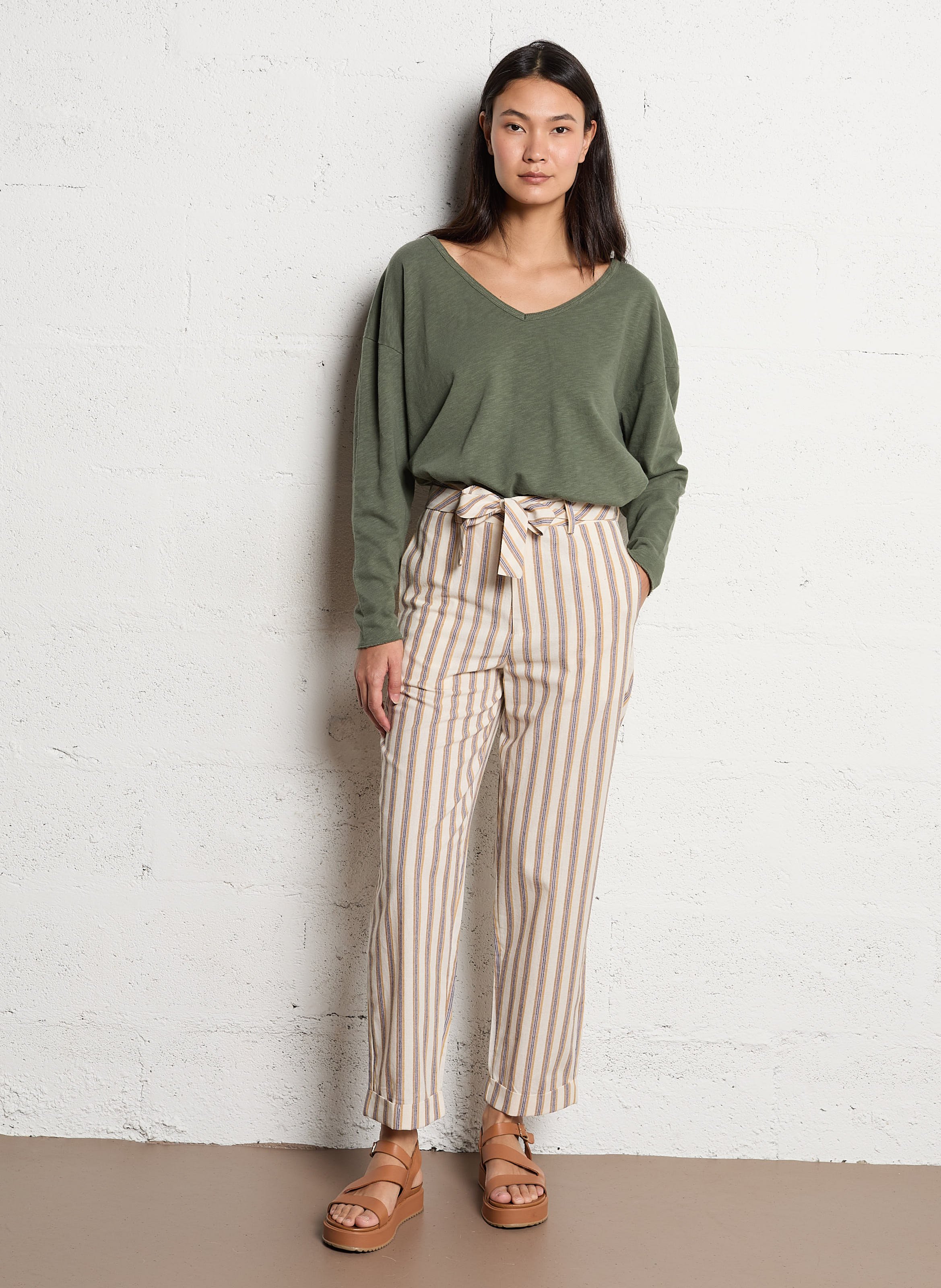 Jockoville long-sleeved cotton T-shirt AMERICAN VINTAGE Green