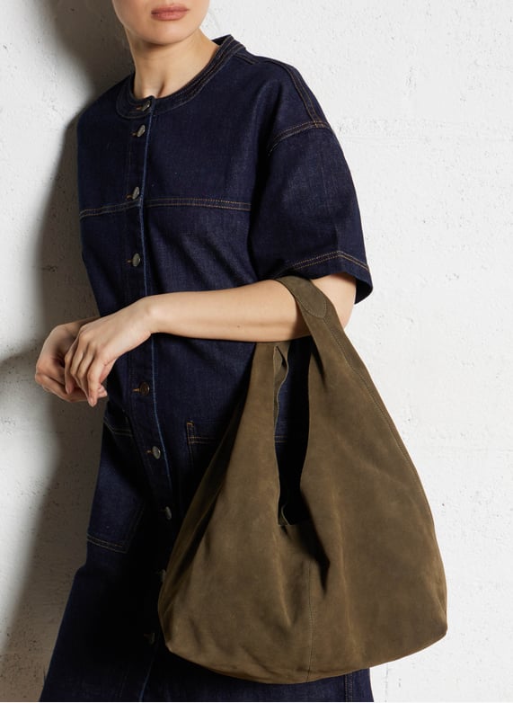 Sac à main en cuir Kaki Ikks Femme Place des Tendances