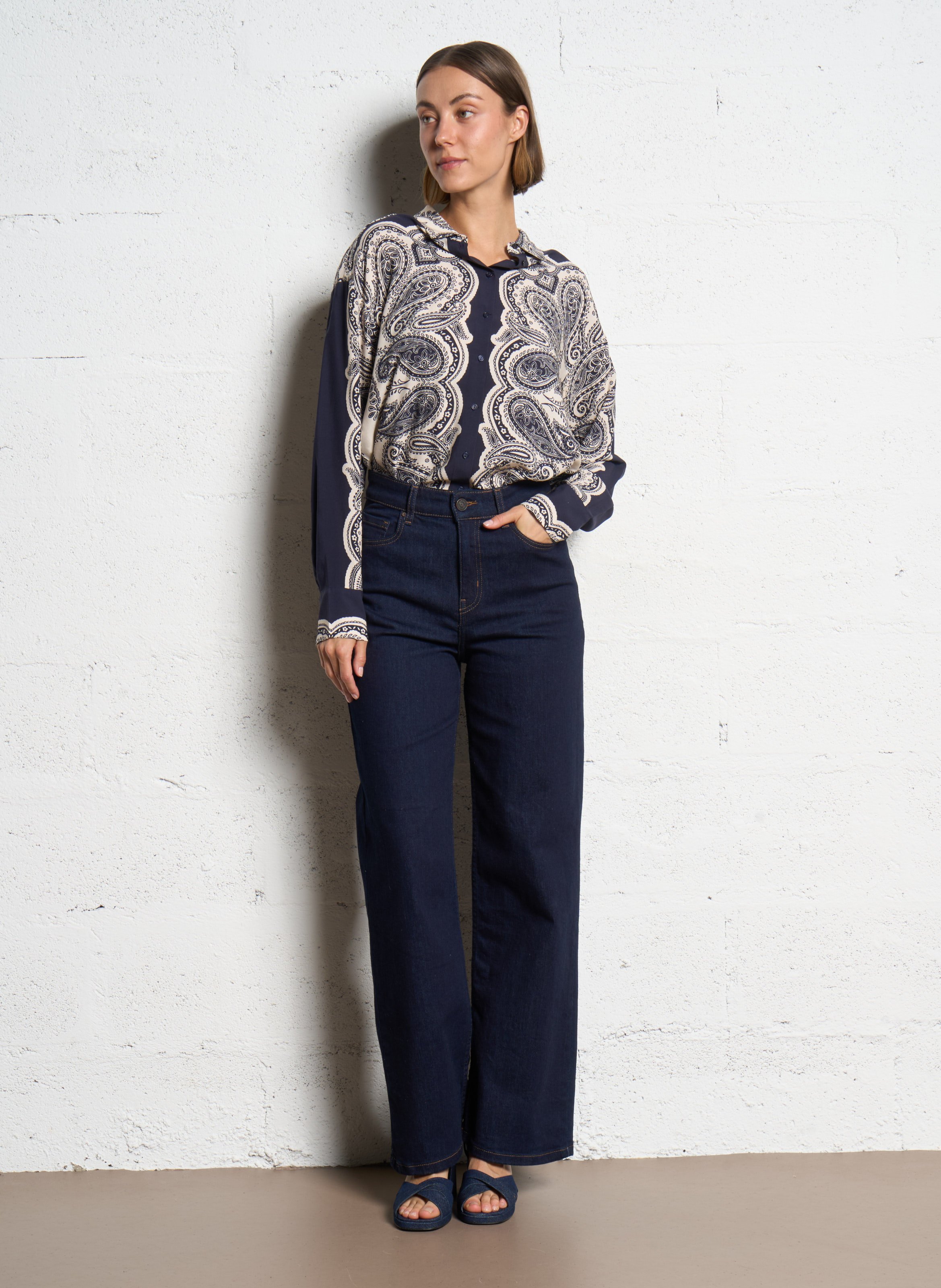 Jean large en coton mélangé SUD EXPRESS Bleu