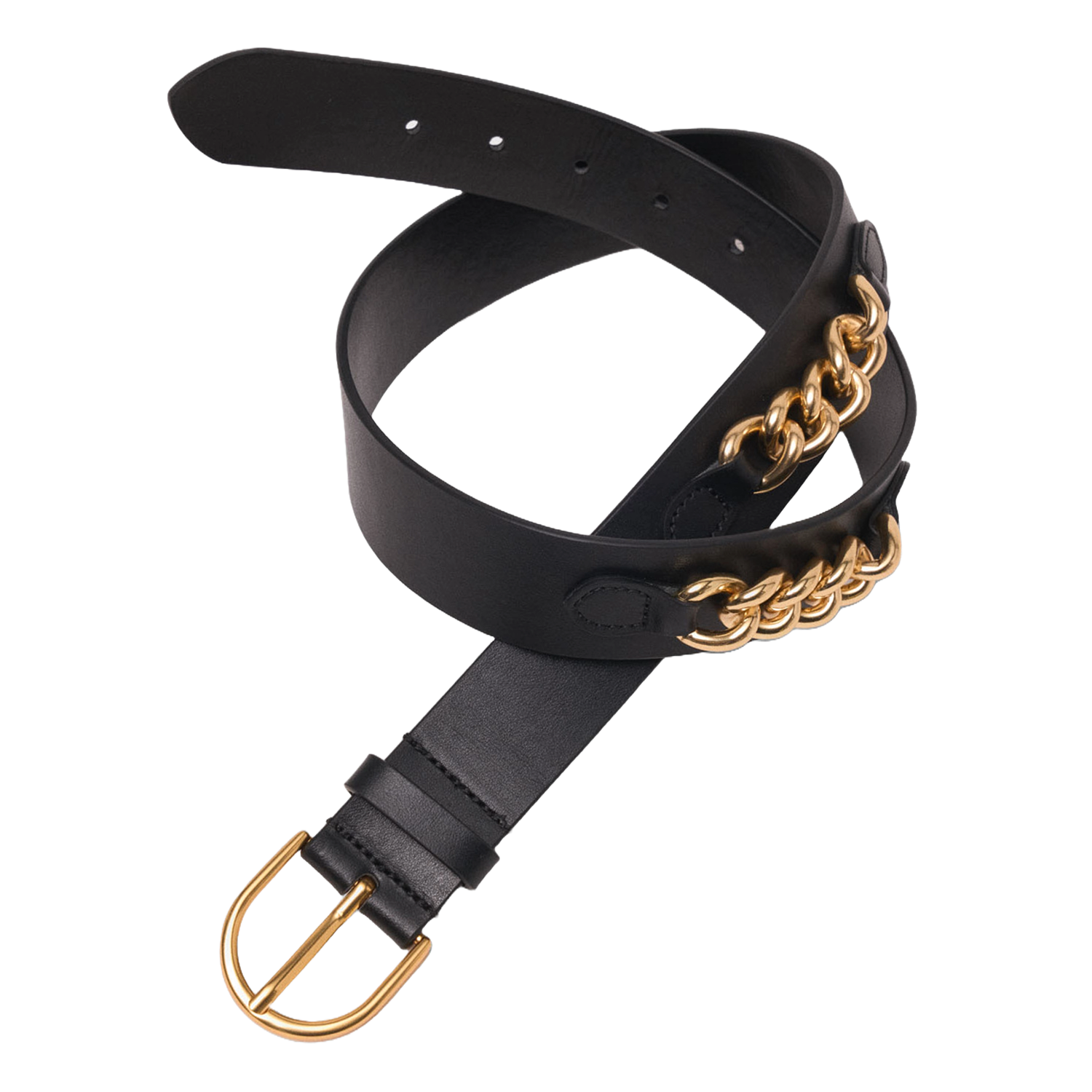 - Gespsluiting. - Breedte: 3 cm.  MAJE Zwart