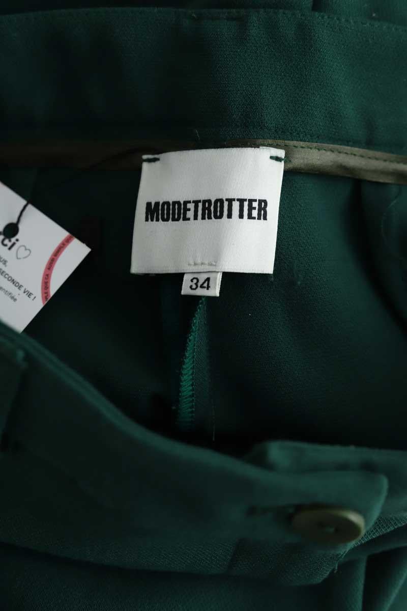Green straight-leg pants MODETROTTER - Seconde Main Green
