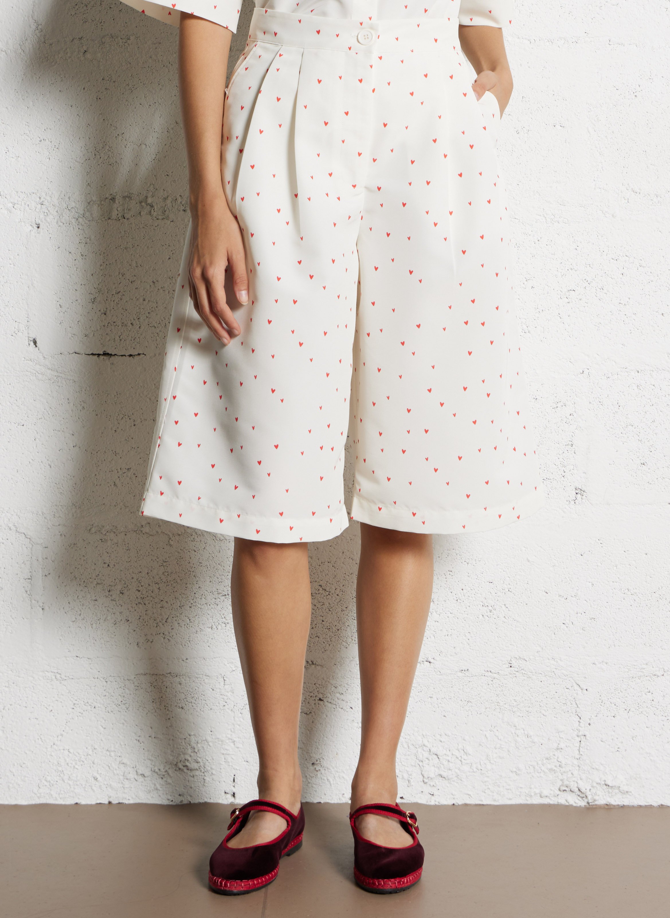 Korte lange jurk met hartjesprint STELLA NOVA