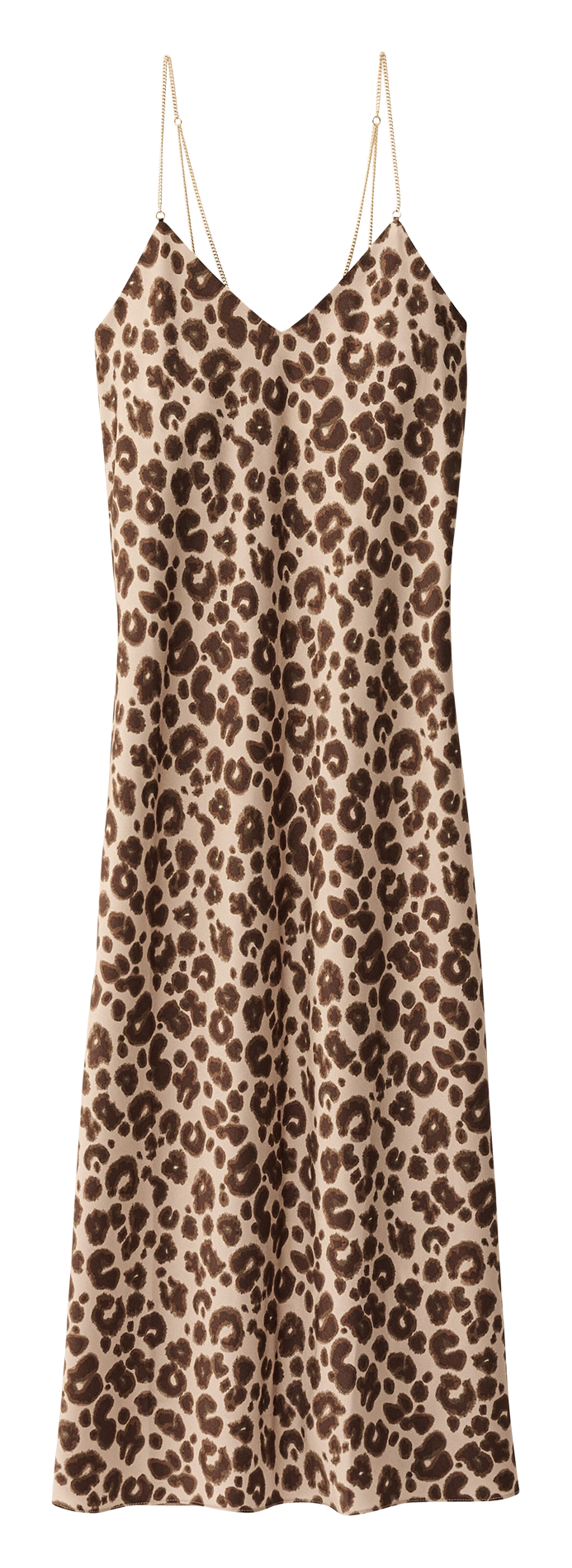 Korte jurk met luipaardprint V-hals BA&SH Beige