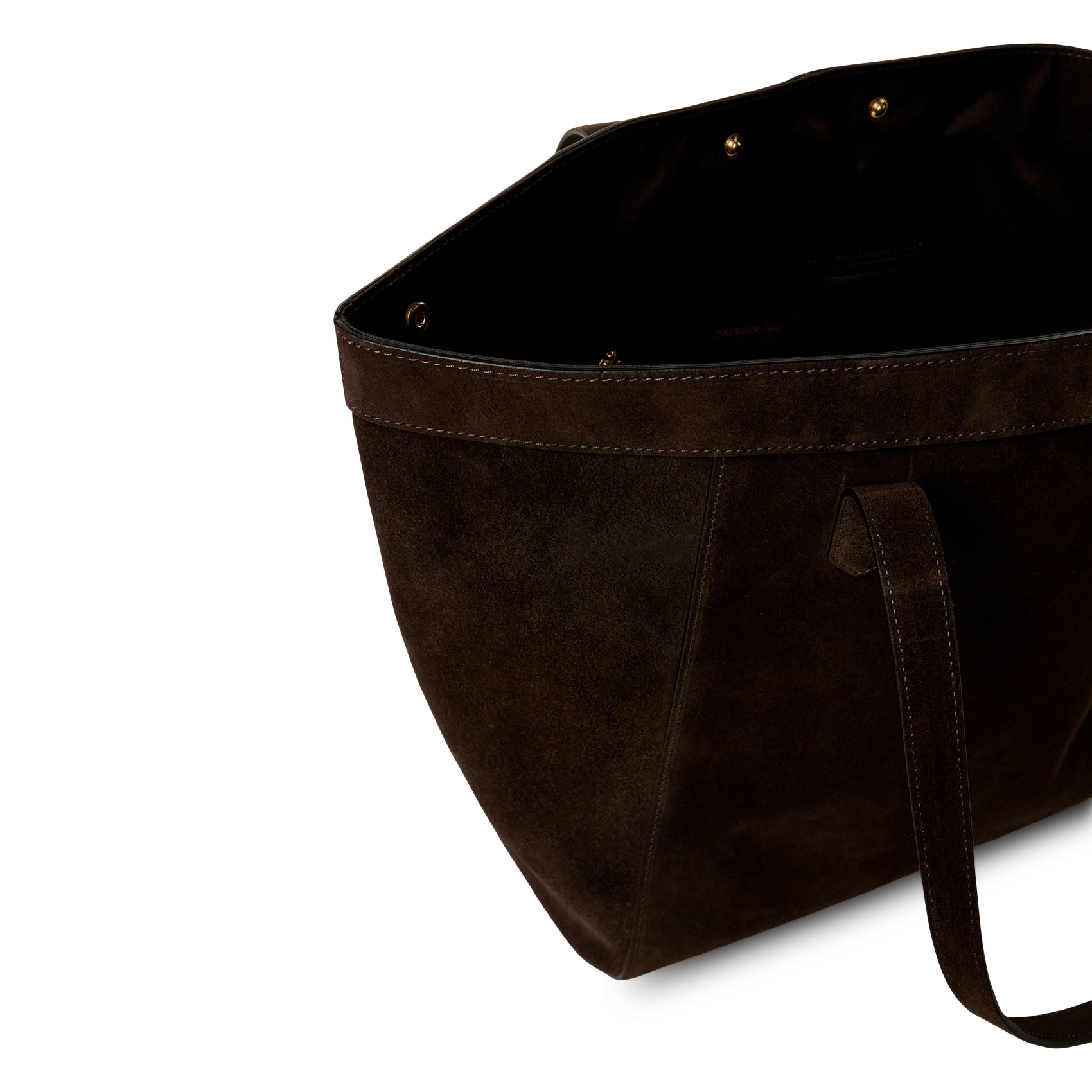 Sac cabas en cuir velours SAISON 1865 Marron