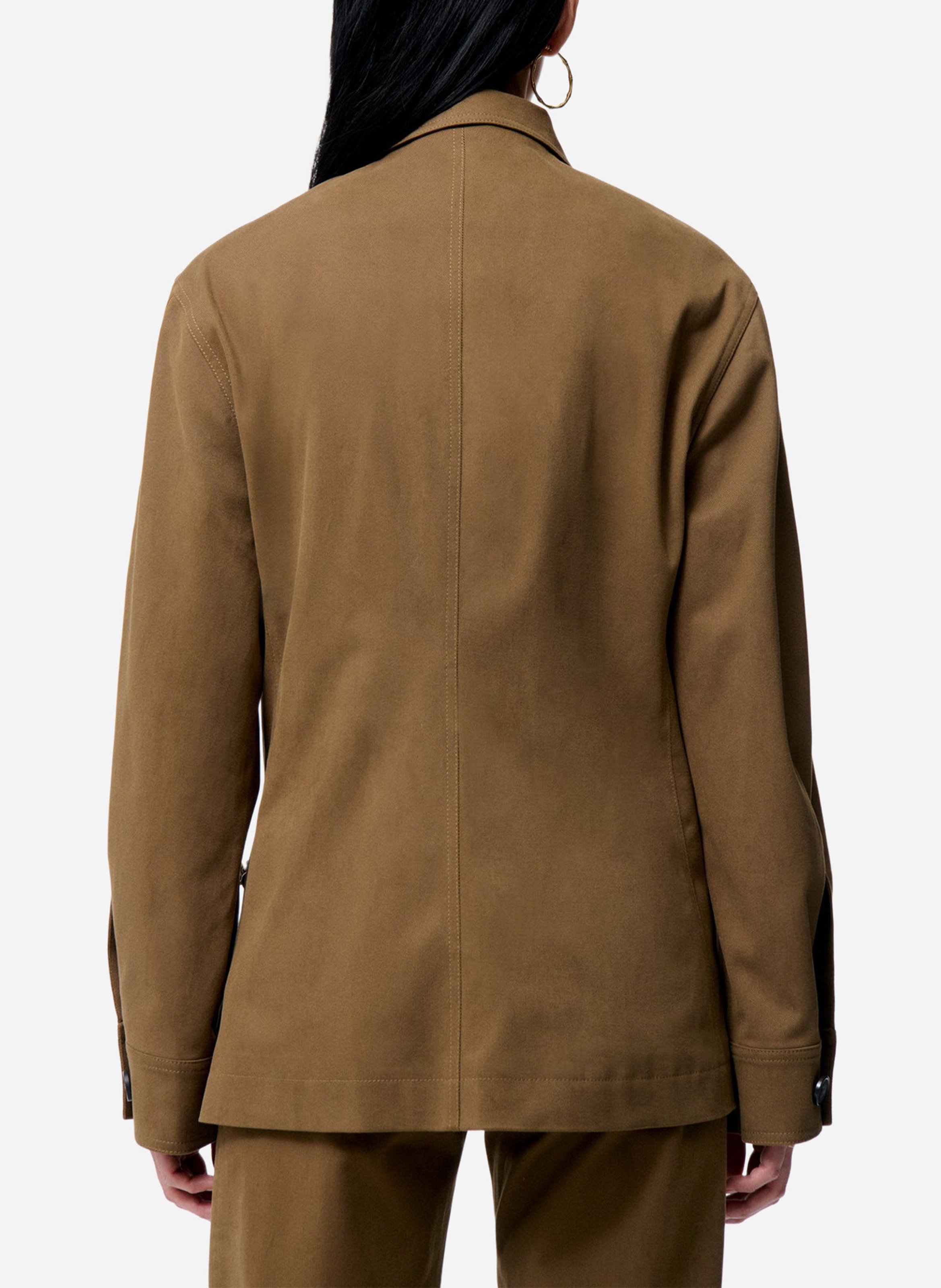 Oversized cotton blazer-style jacket VANESSA BRUNO Green