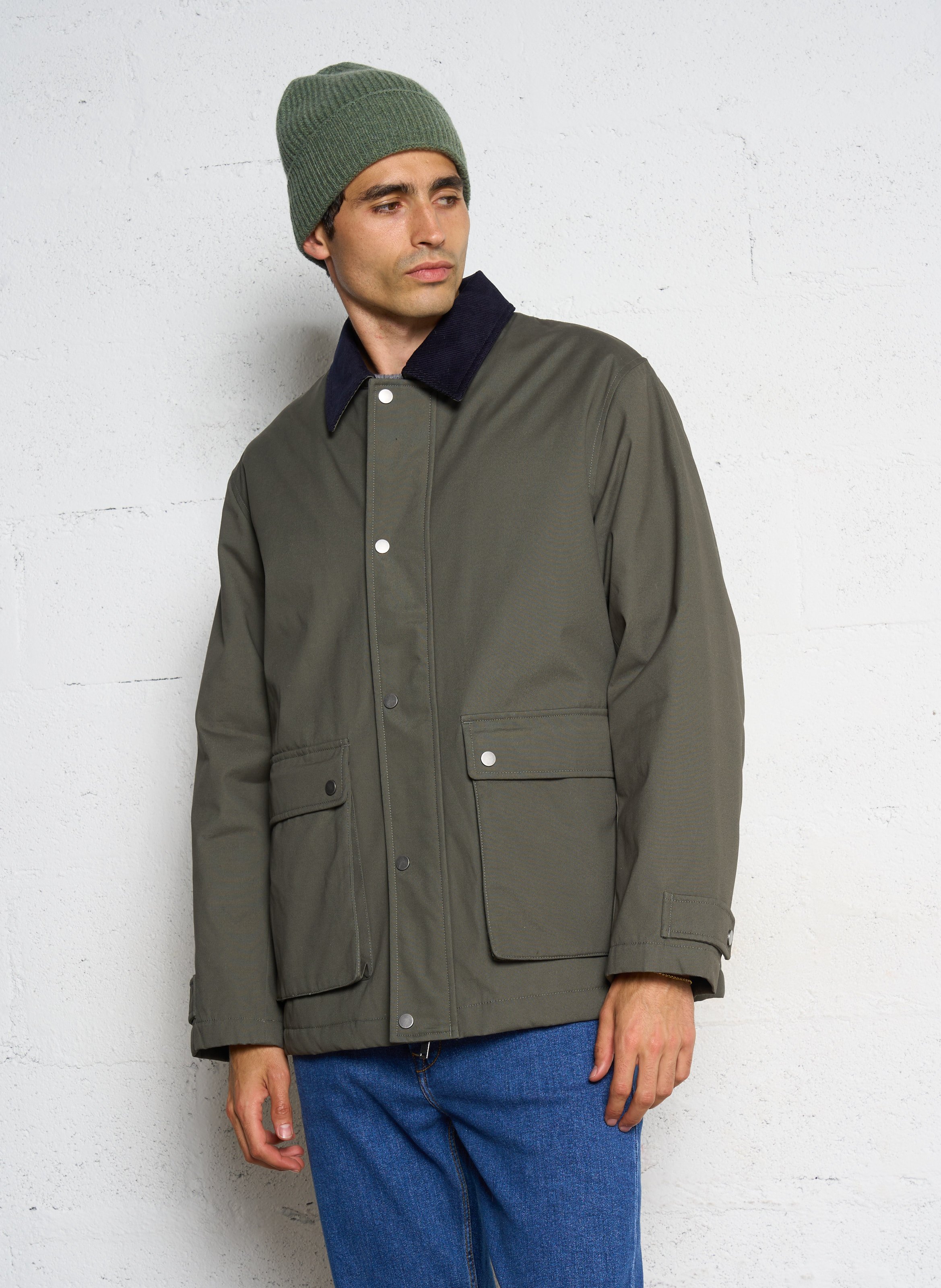 Manteau col classique en coton ARMOR LUX Kaki