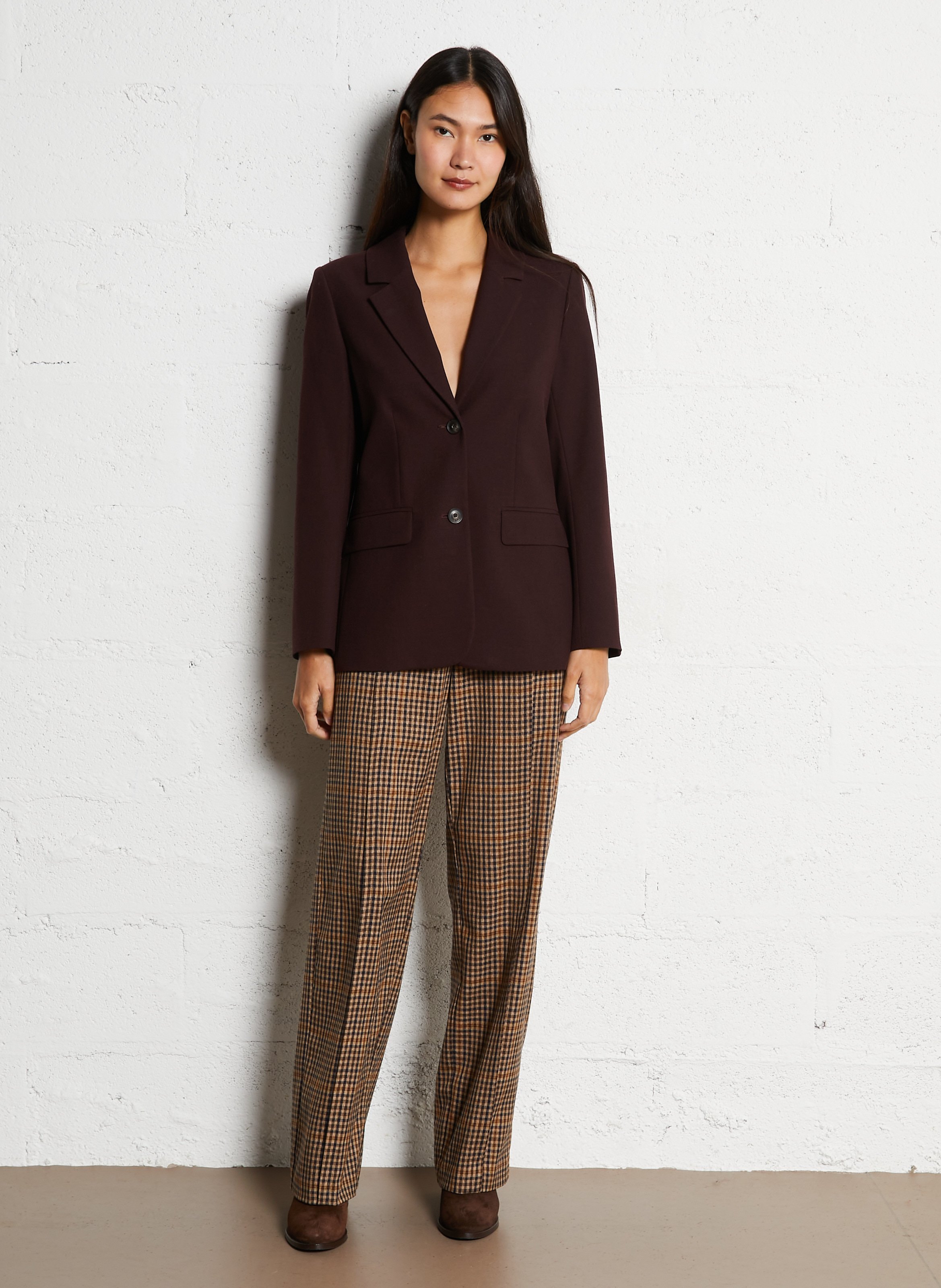 Veste tailleur droite boutonnée unie MAISON 123 Violet