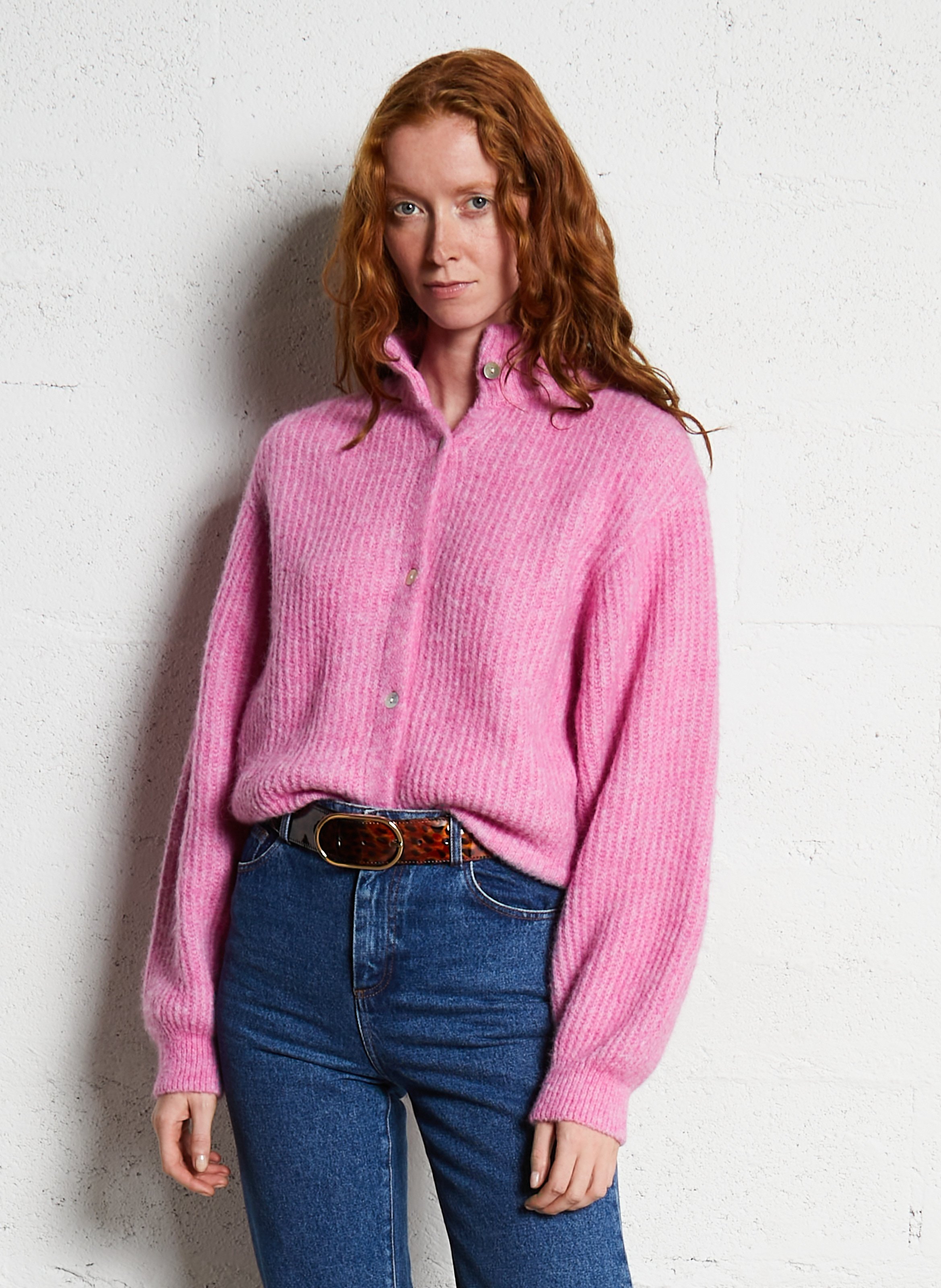 Leopardenmuster Gürtel HERBERT FRERE SOEUR Braun