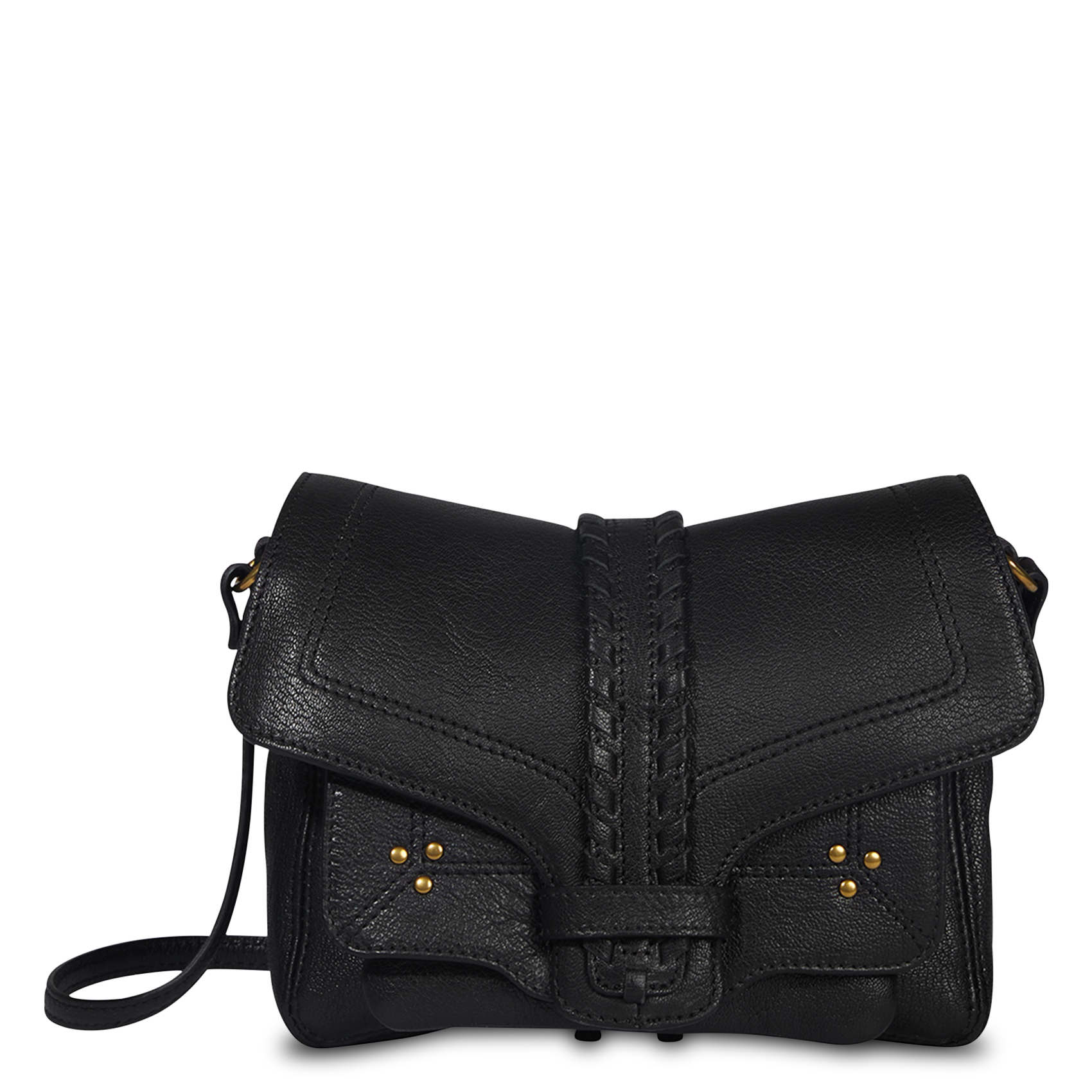 Sac bandoulière à rabat en cuir JEROME DREYFUSS Black