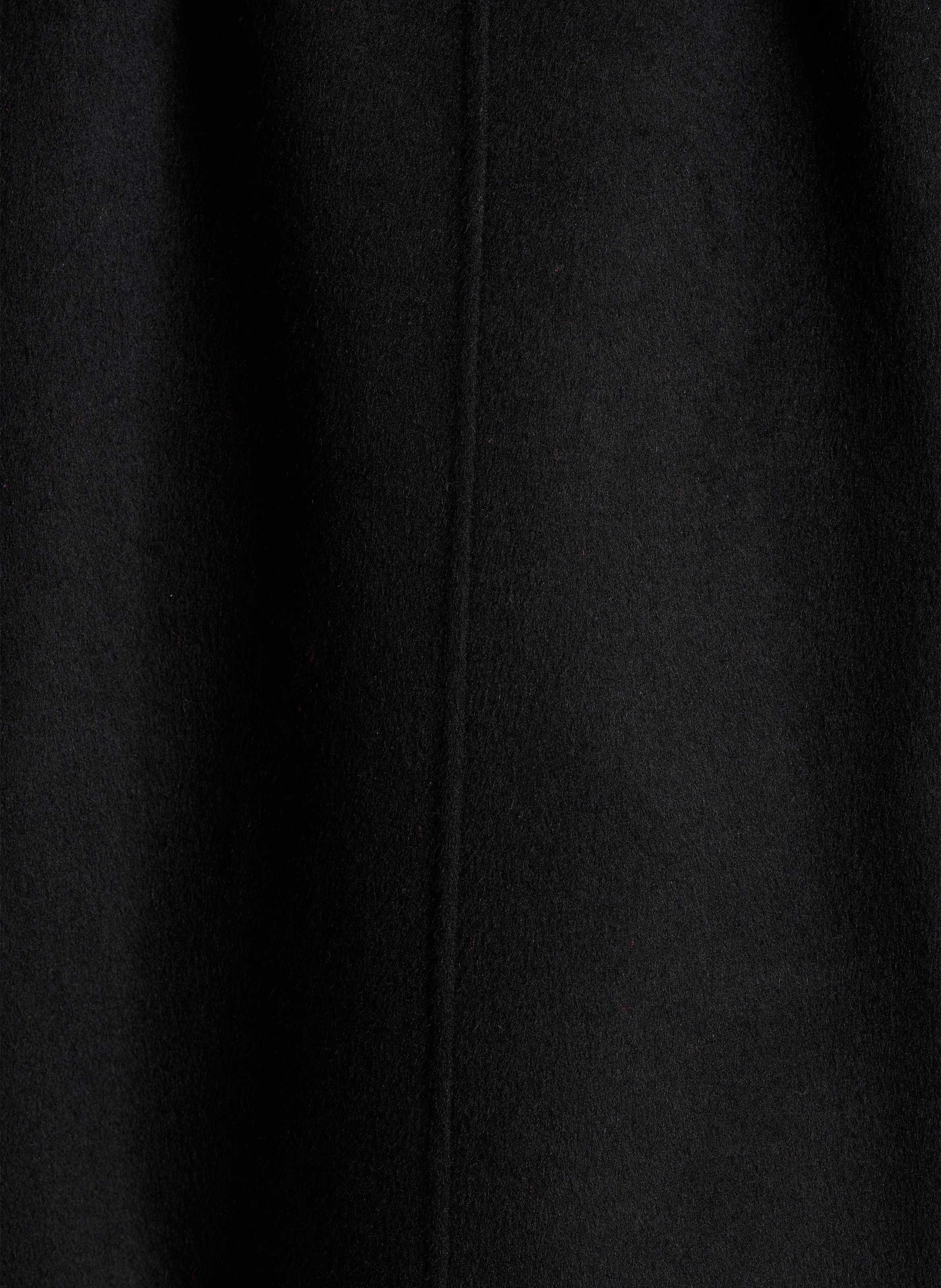 Gerader Mantel mit Schalkragen aus recycelter Mischwolle LA FEE MARABOUTEE Schwarz