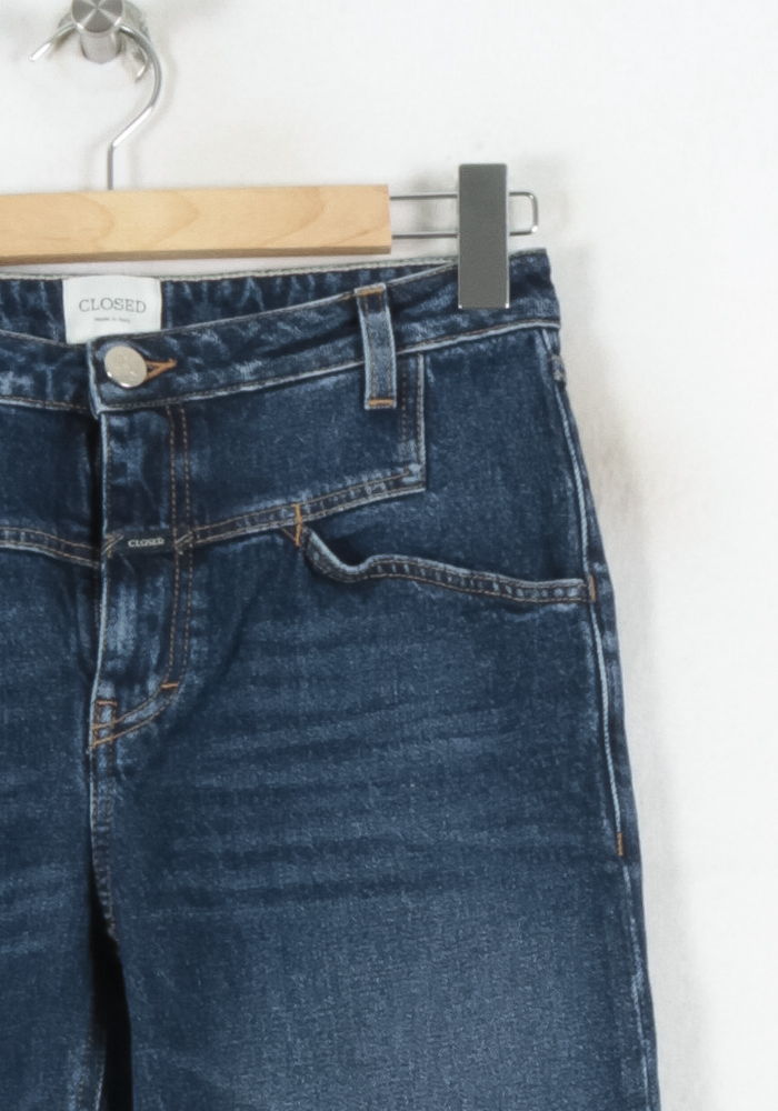 Cropped slim jeans with studs CLOSED - Seconde Main Blue