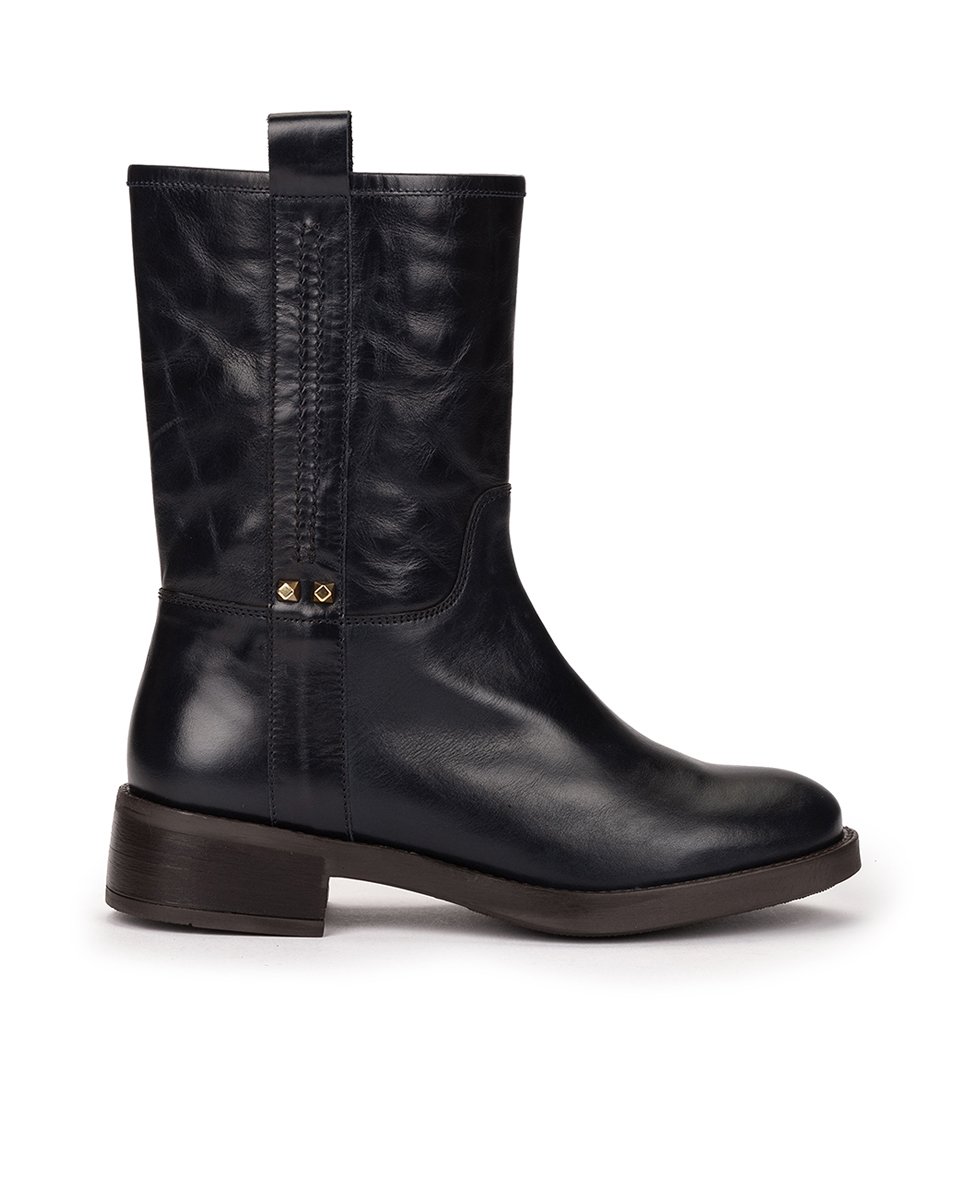 Navy blue leather boots PEDRO MIRALLES Blue
