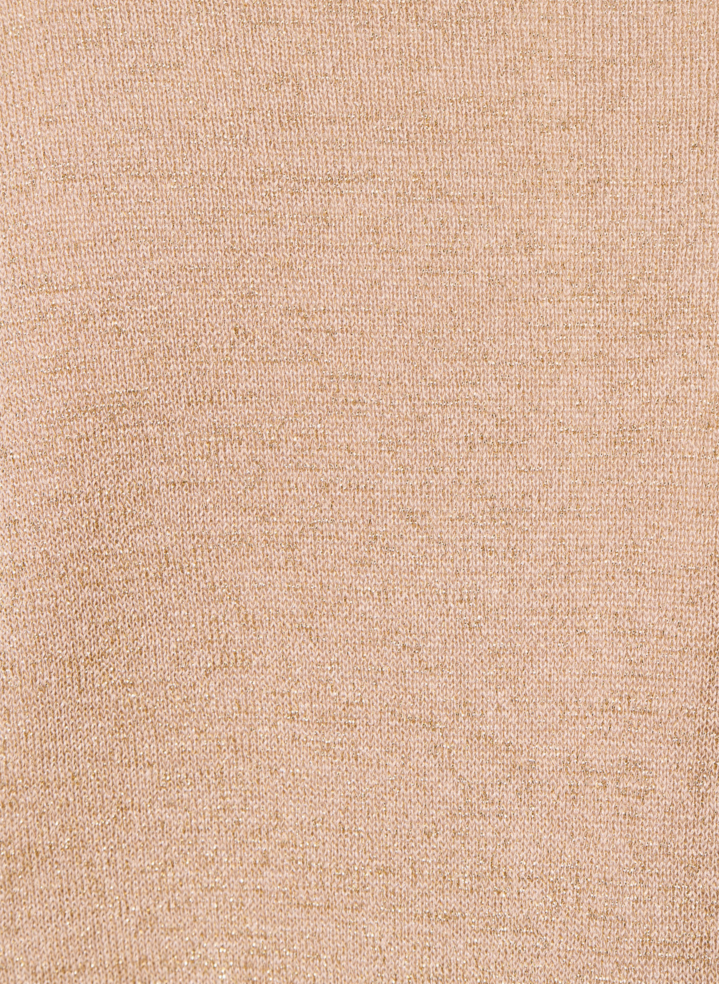 Gerader V-Ausschnitt-Strickweste aus metallischem Garn LA FEE MARABOUTEE Gelb