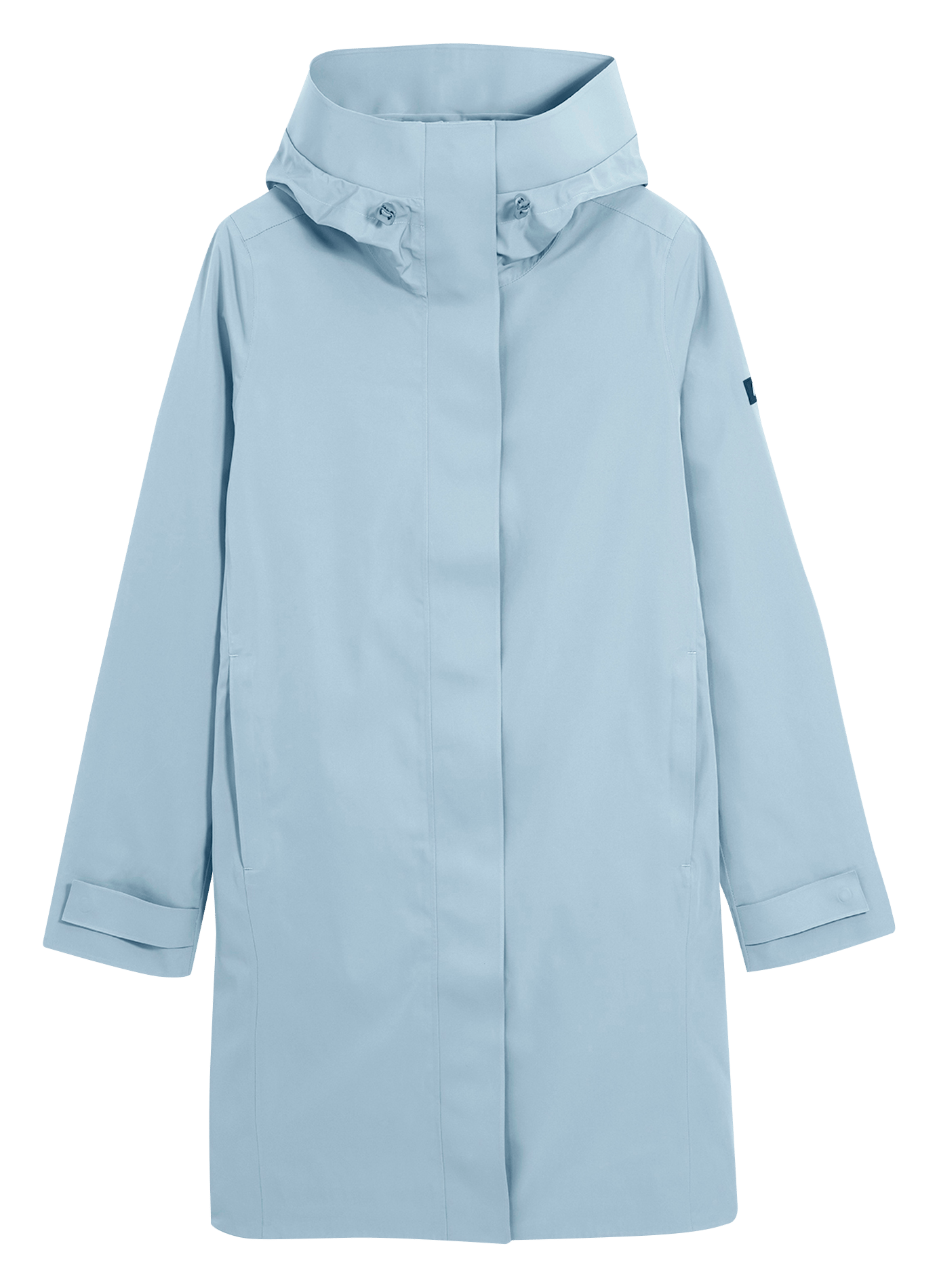 Mid-length straight hooded parka AIGLE Blue