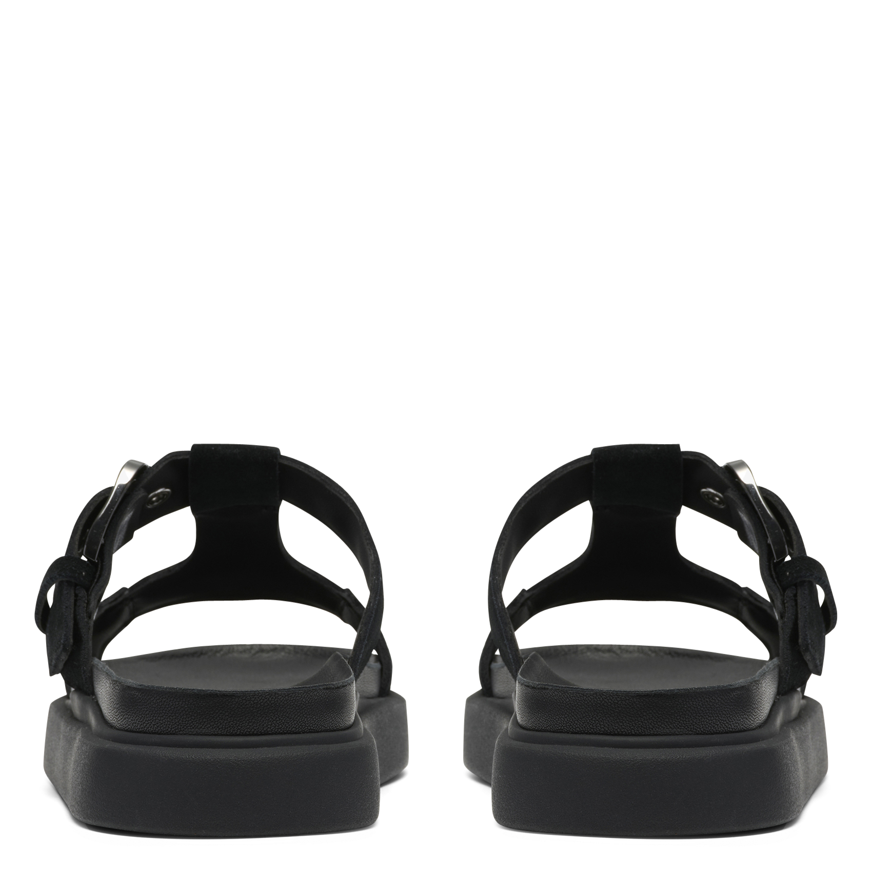 Aouda flat leather sandals CLARKS Black