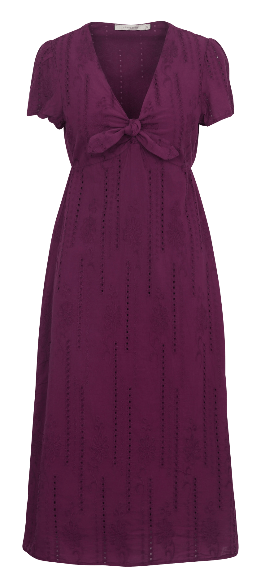Cotton V-neck midi dress LA FEE MARABOUTEE