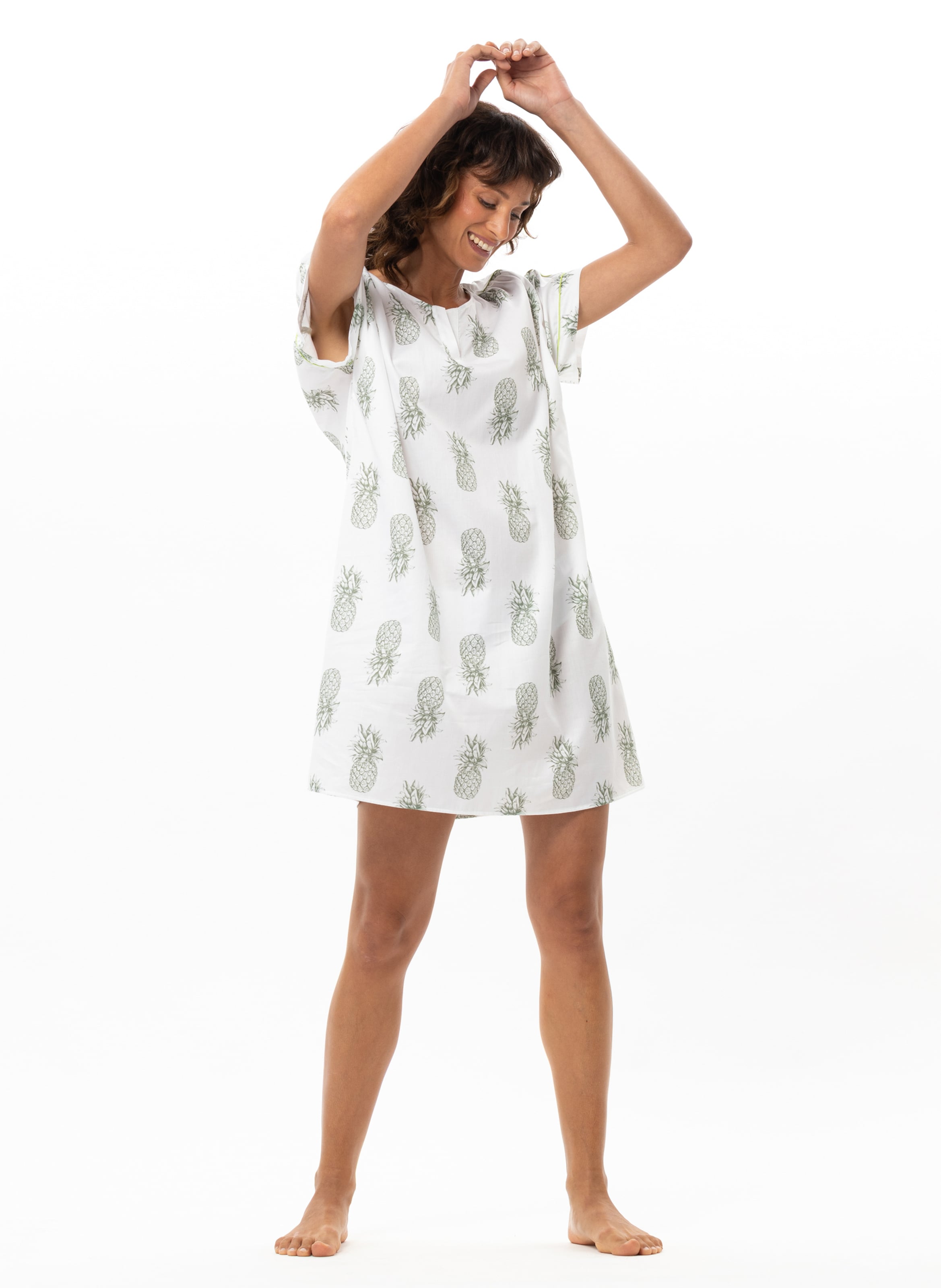 Chemise de nuit en coton LE CHAT Multicolore