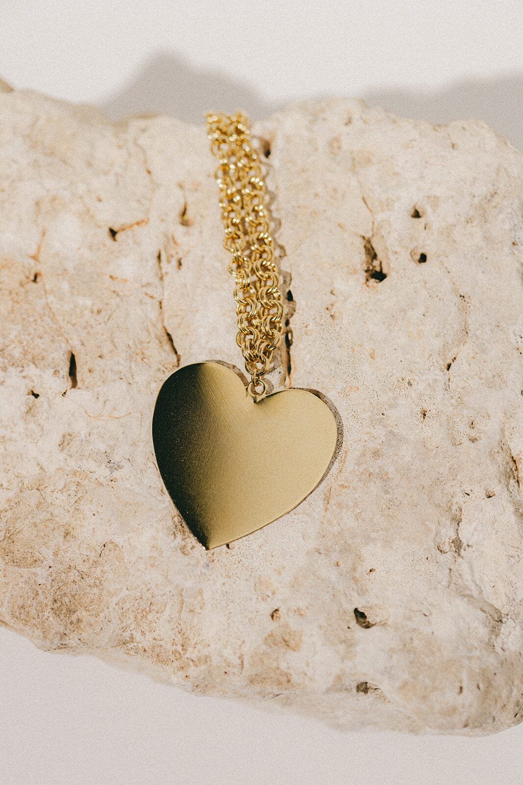 Silver-plated heart pendant Golden
