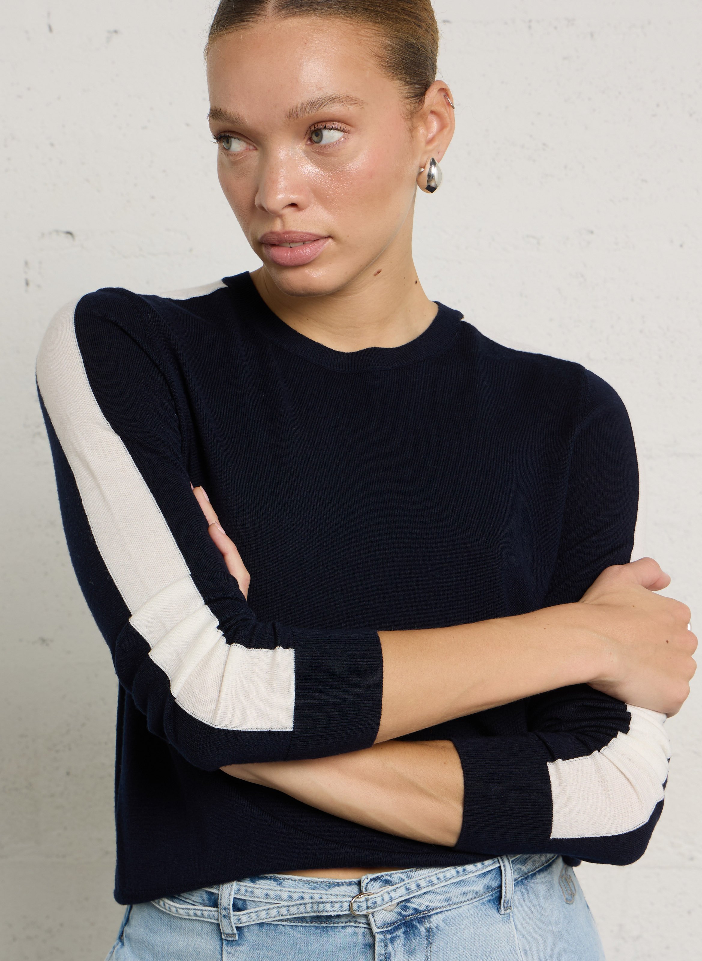 Pull court manches longues en laine FROM FUTURE