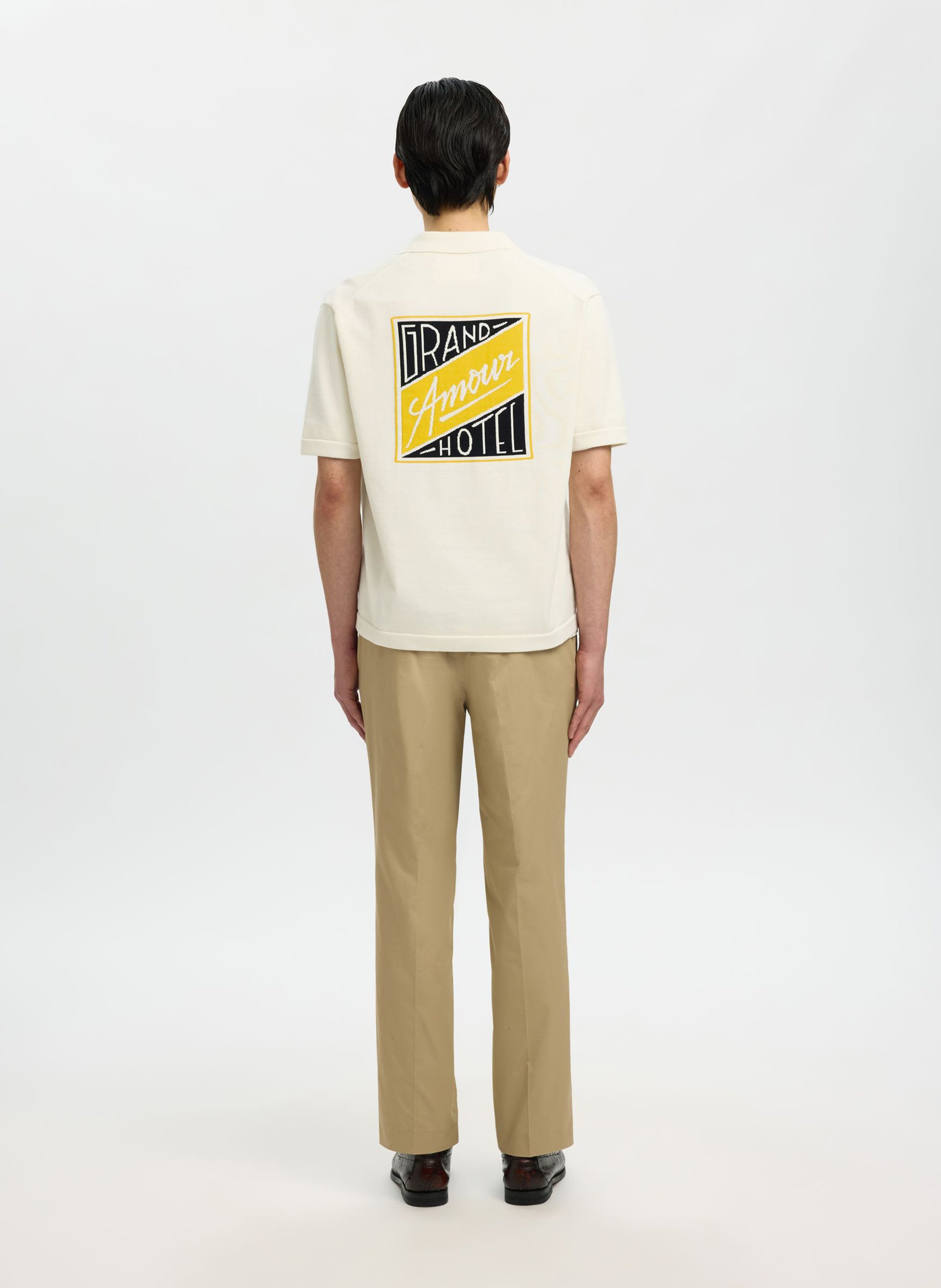 Chemise en coton bio SELECTED Beige