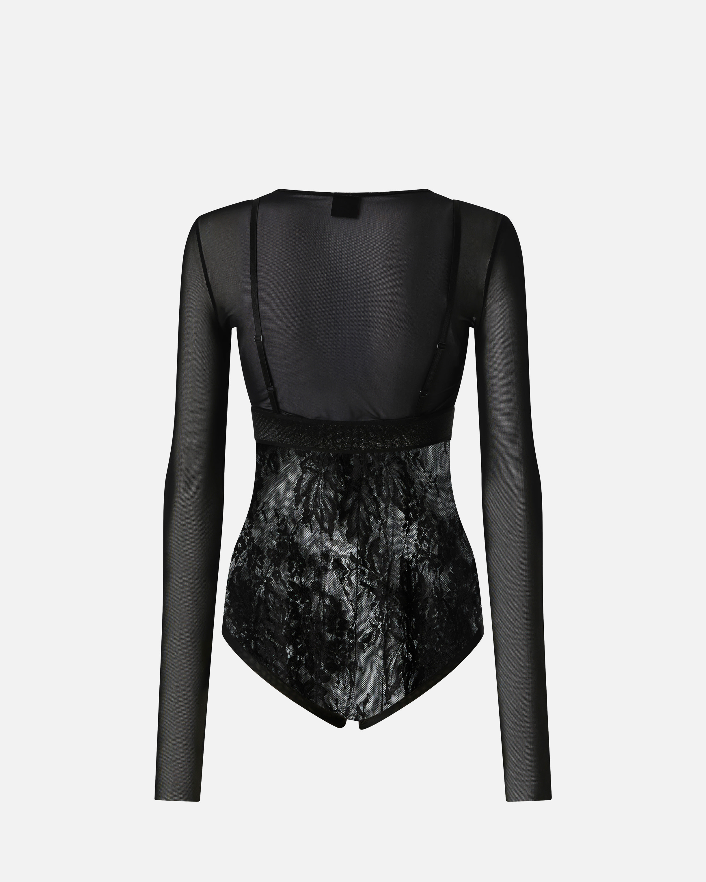 Tulle and lace bodysuit PINKO Black