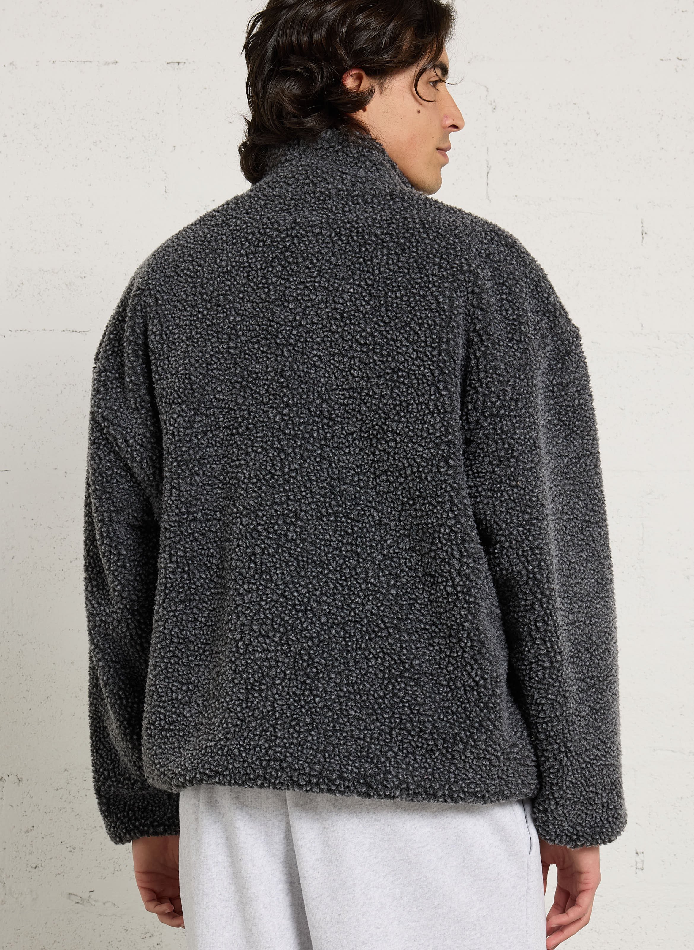 Jasje met opstaande kraag van sherpa AMERICAN VINTAGE Grijs