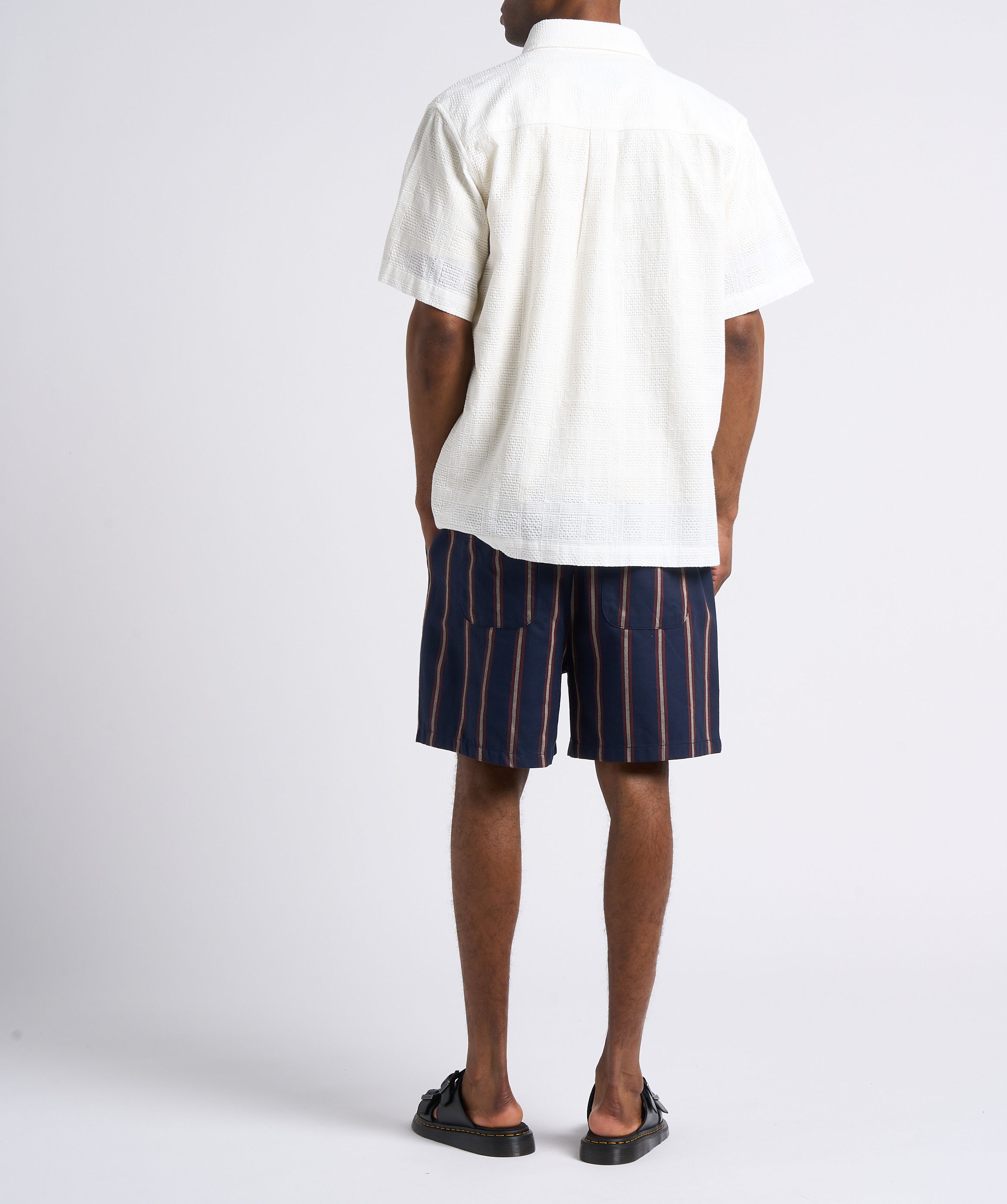 Rechte, katoenen blouse met klassieke kraag LES DEUX Beige