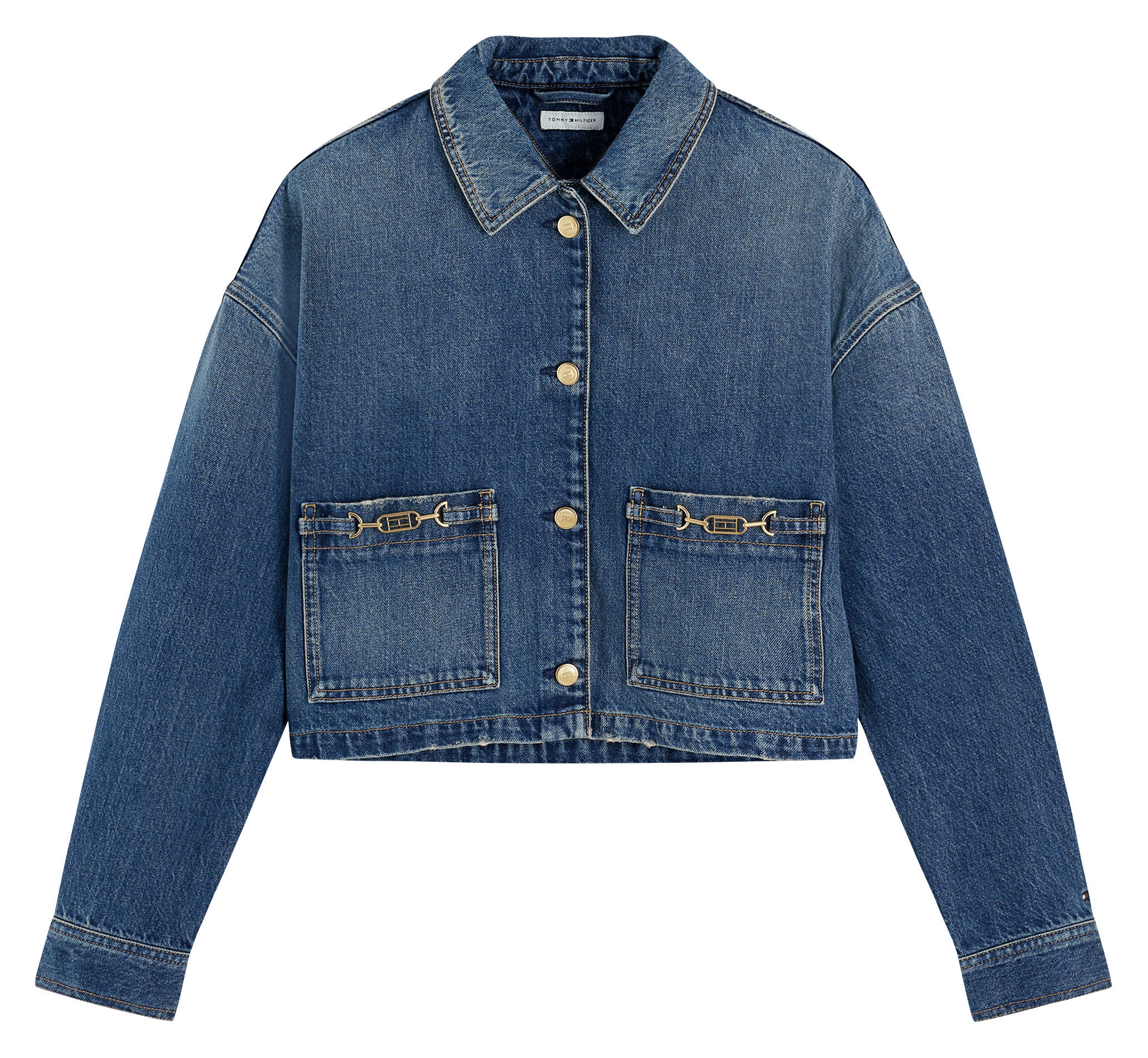 Straight denim jacket in cotton TOMMY HILFIGER Blue