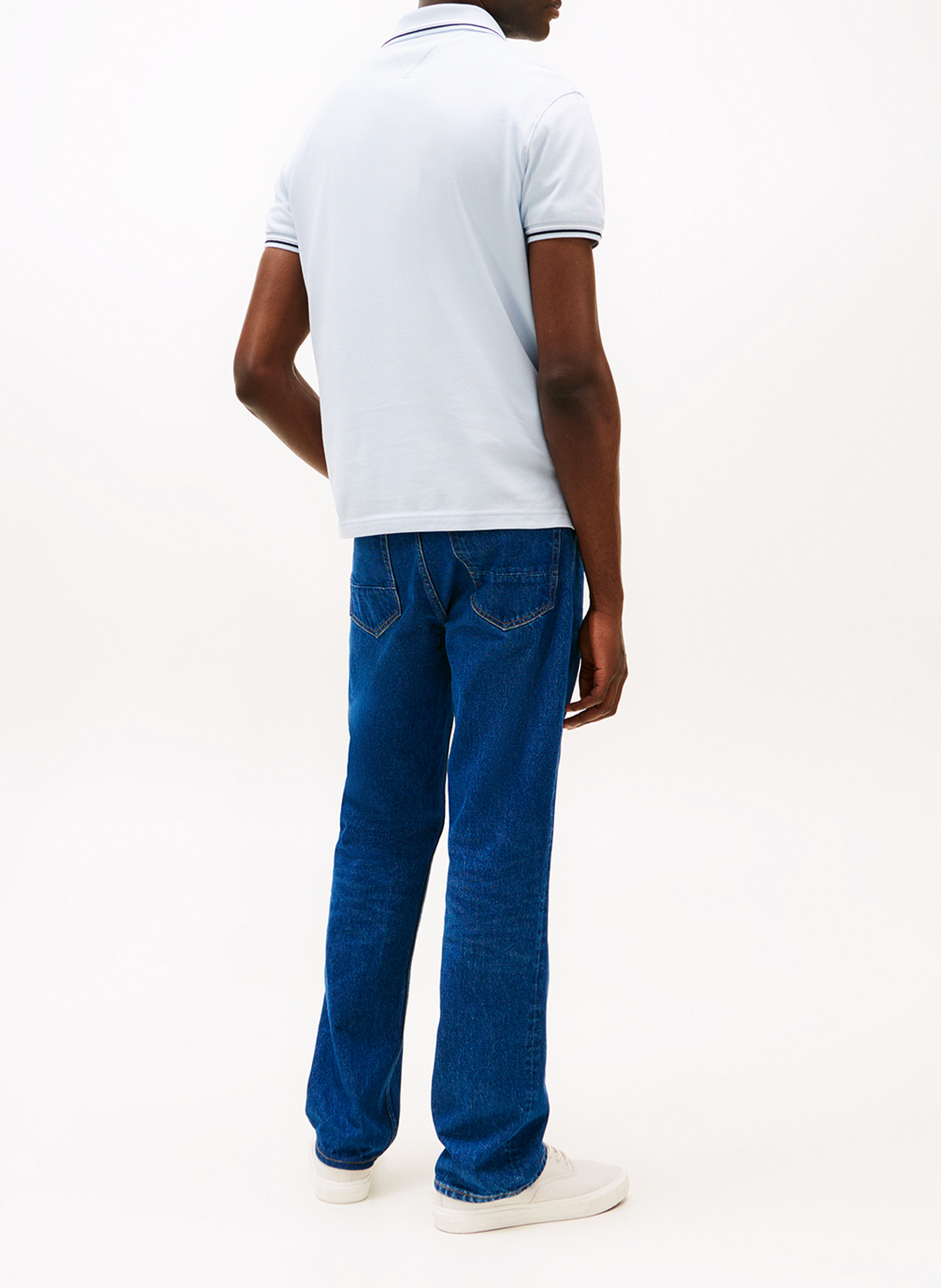 Baumwoll-Polo - kurzärmelig TOMMY HILFIGER Blau
