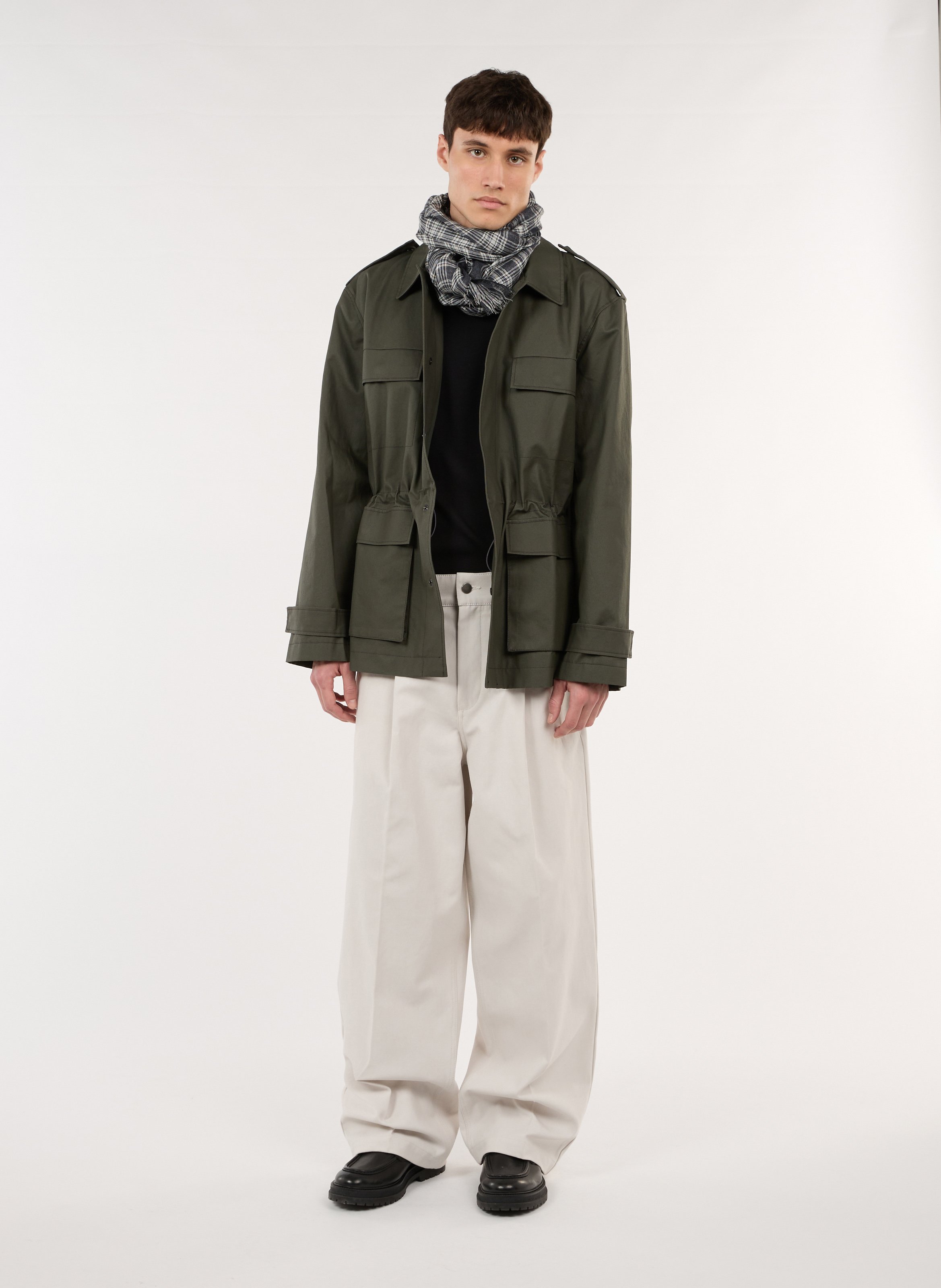 Gerade geschnittene Baumwollhose SAISON 1865 Beige
