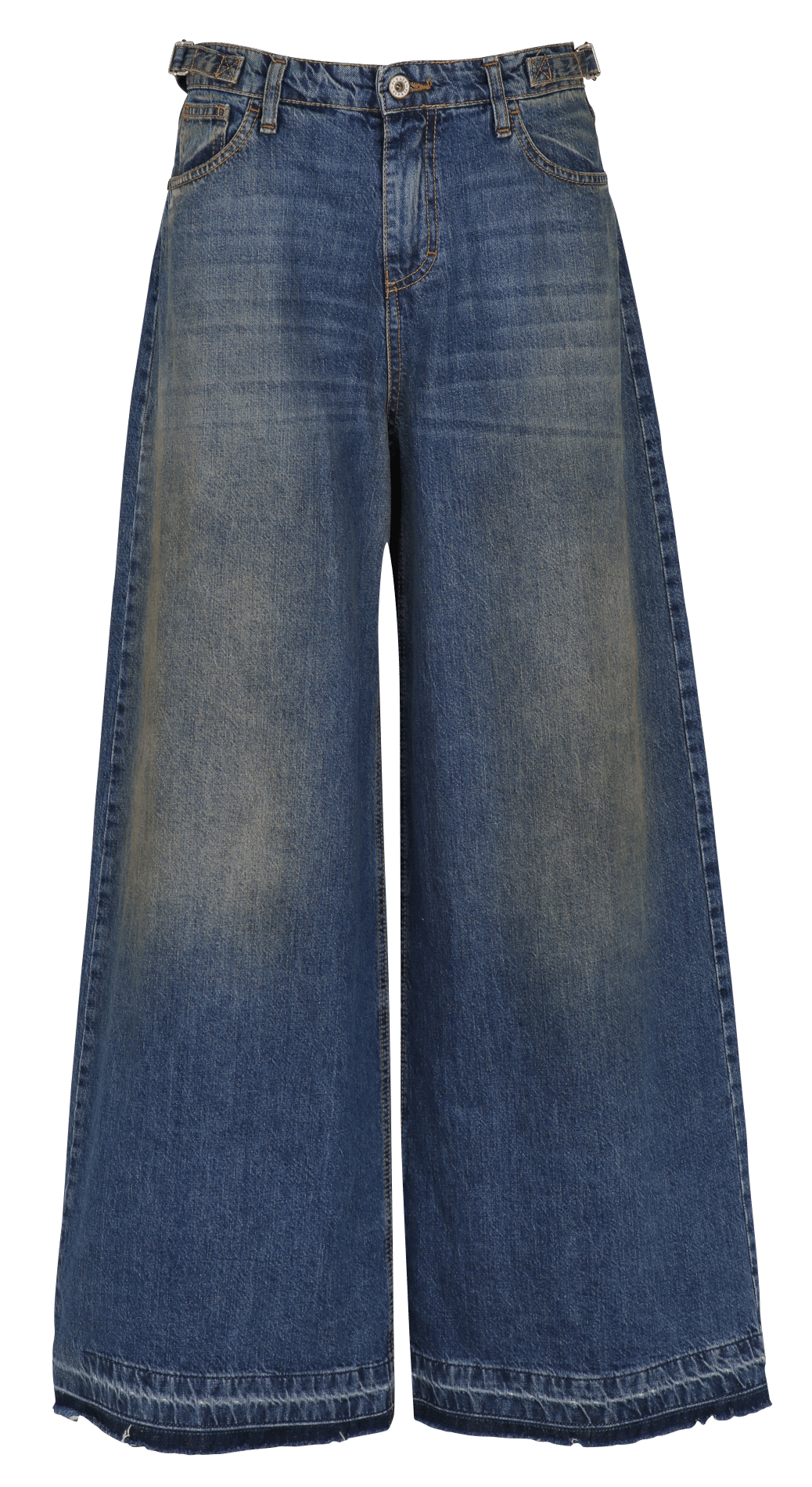 Weit geschnittene Jeans aus Baumwolle PLEASE Blau