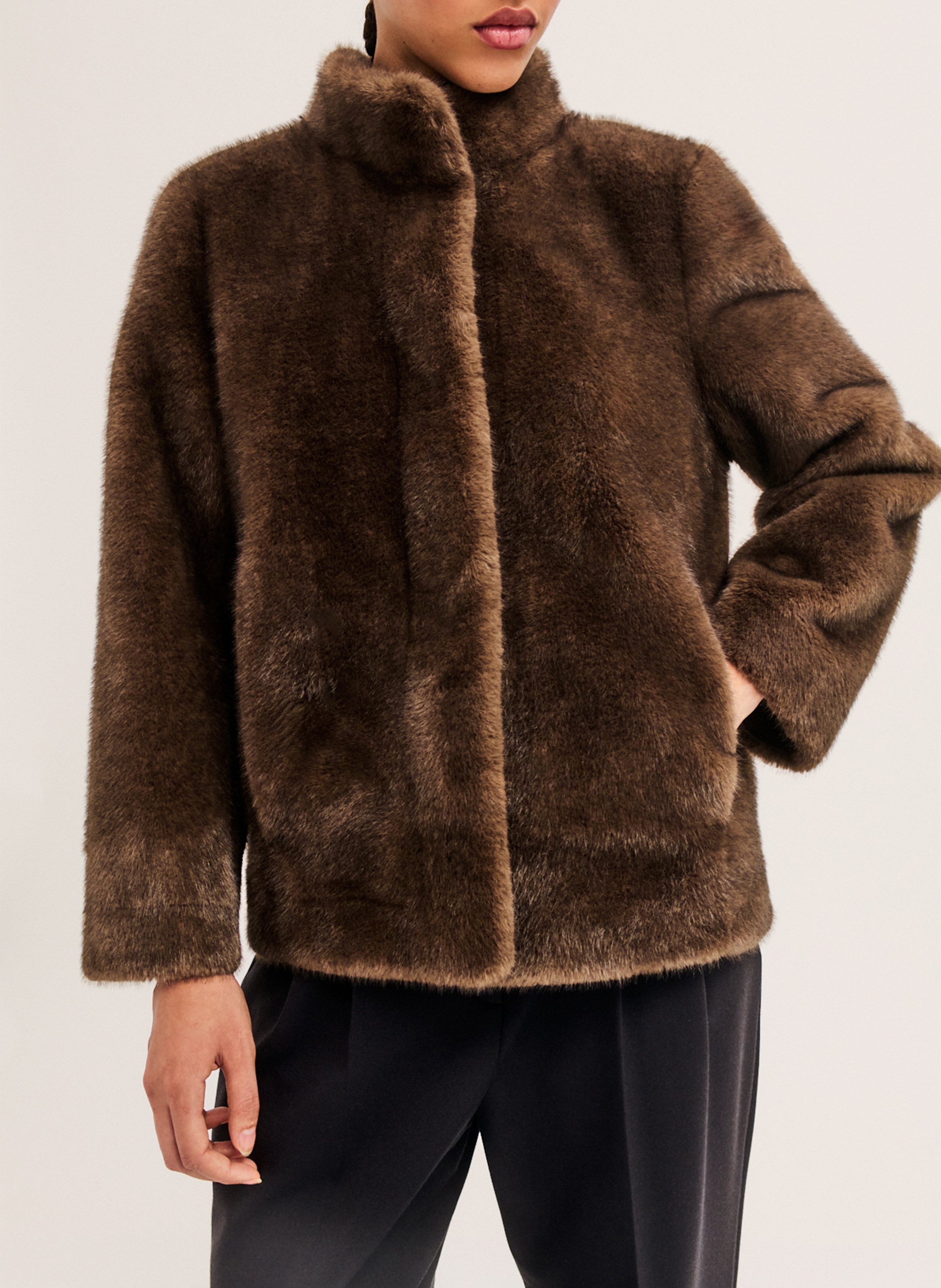 Manteau oversize col montant | Marron PABLO Femme