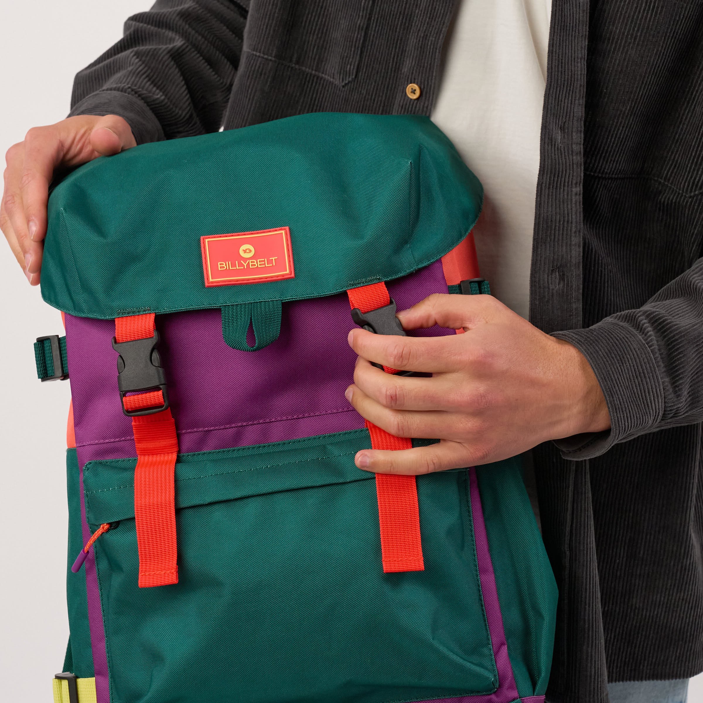 Recycled polyester backpack | Green BILLYBELT Men