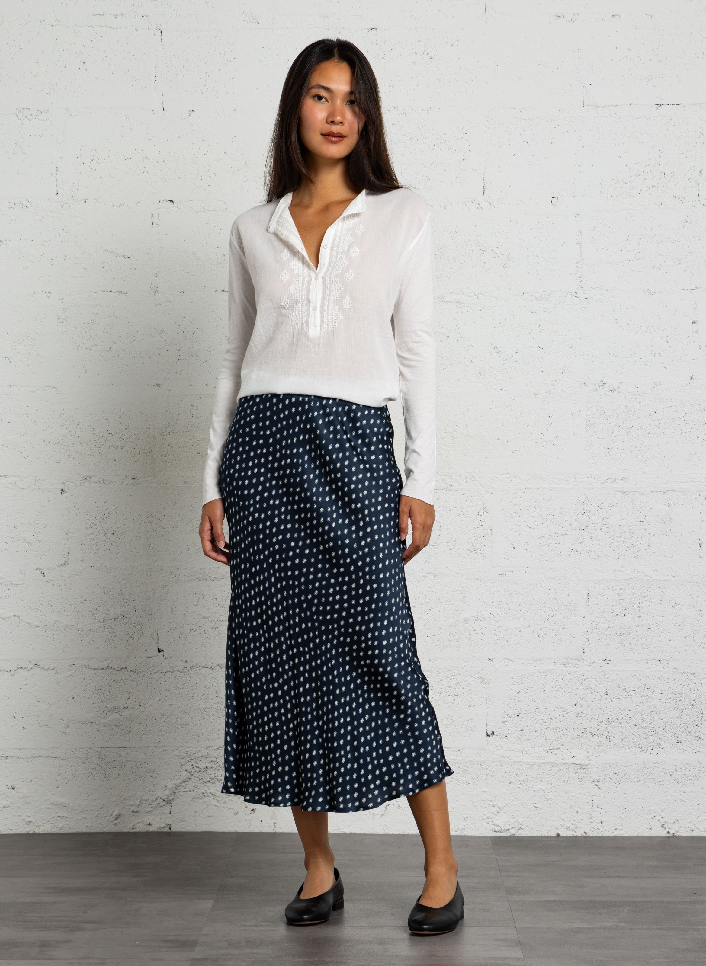 Cotton buttoned collar t-shirt HARTFORD White