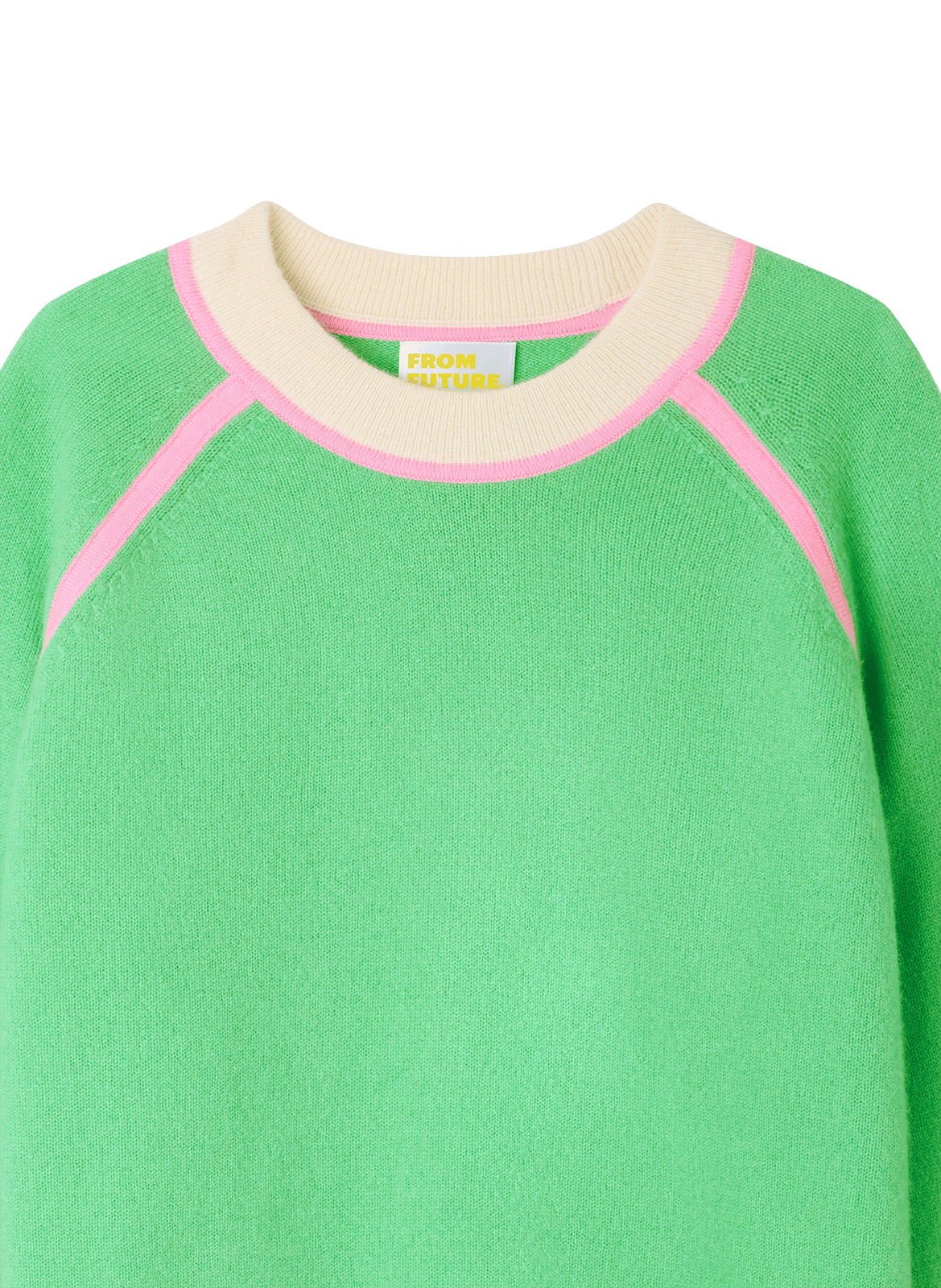Pull ample col rond en cachemire FROM FUTURE Vert