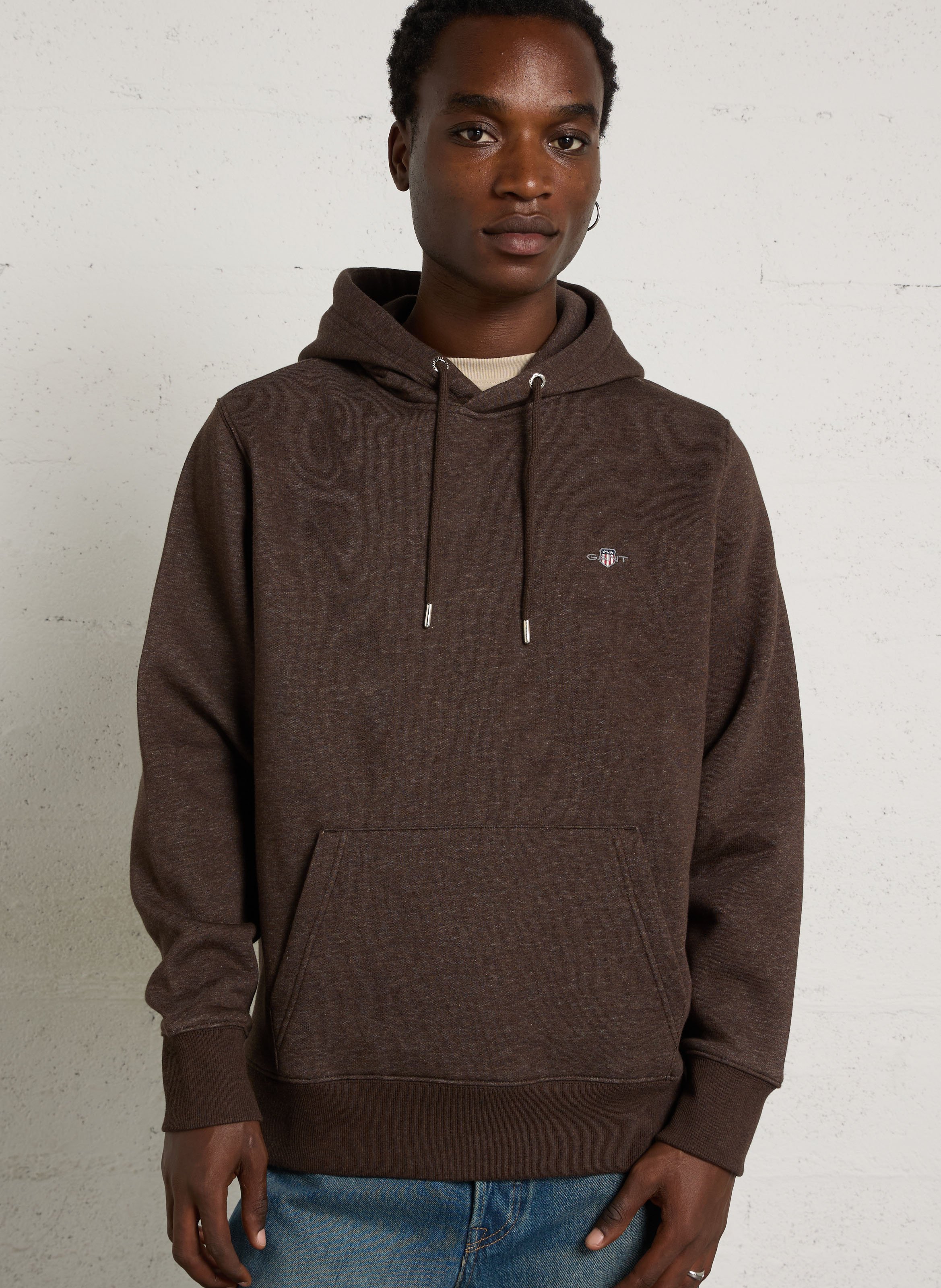 Baumwoll-Sweatshirt mit Kapuze GANT Braun
