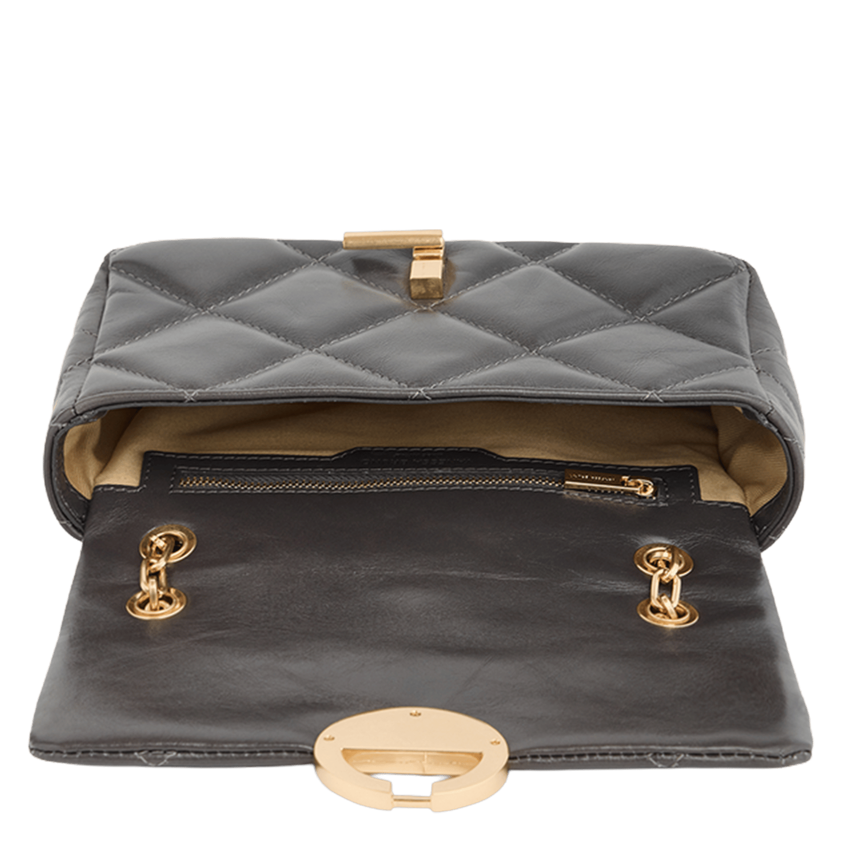 Leather shoulder bag | Grey VANESSA BRUNO Women