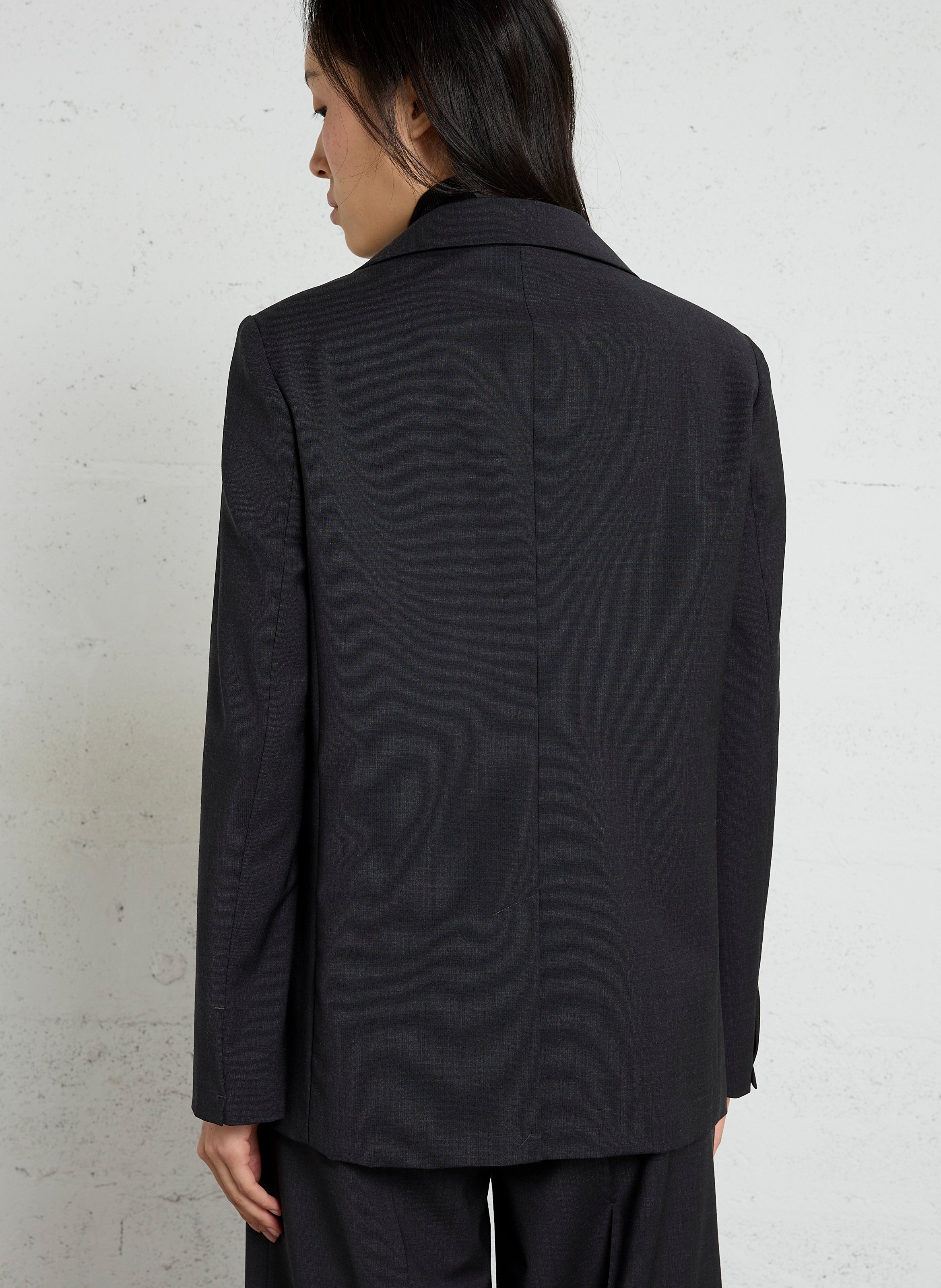 Veste blazer en laine mélangée MOMONI Gris