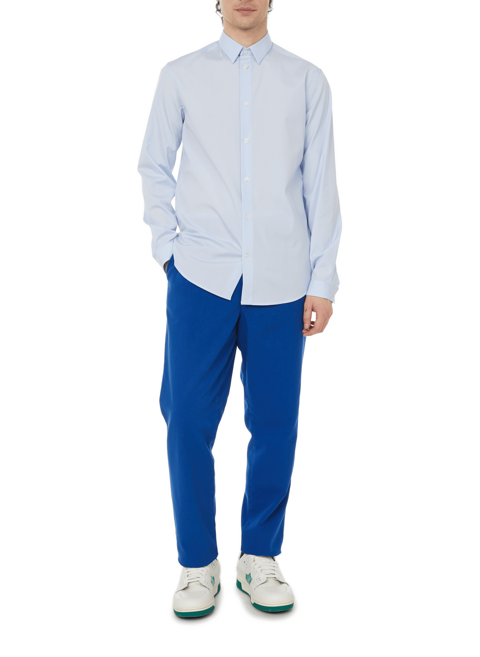 Slim-fit Krave-S cotton shirt AU PRINTEMPS PARIS Blue