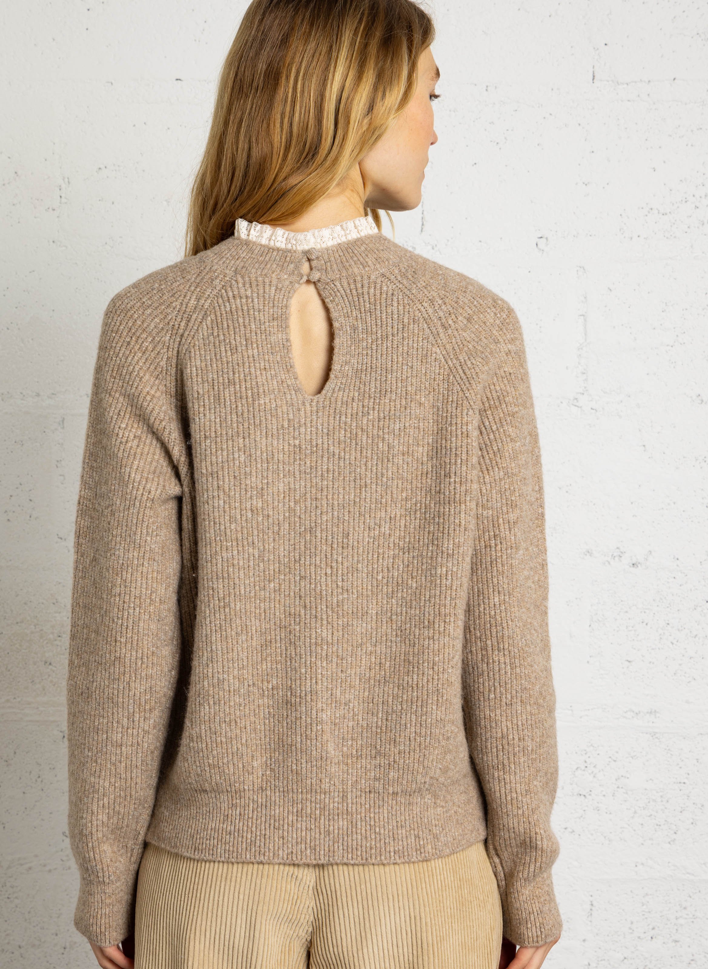 Round-neck sweater | Beige LA PETITE ETOILE Women